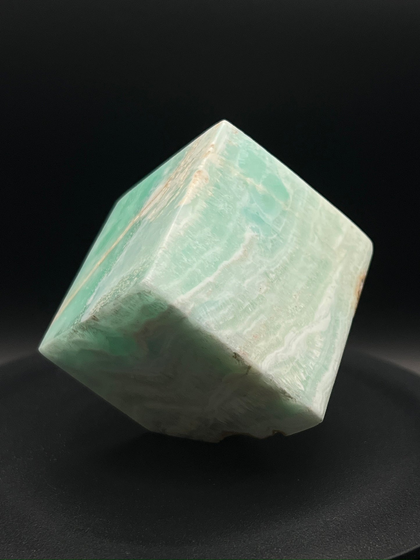 Blue Aragonite Cube Carving