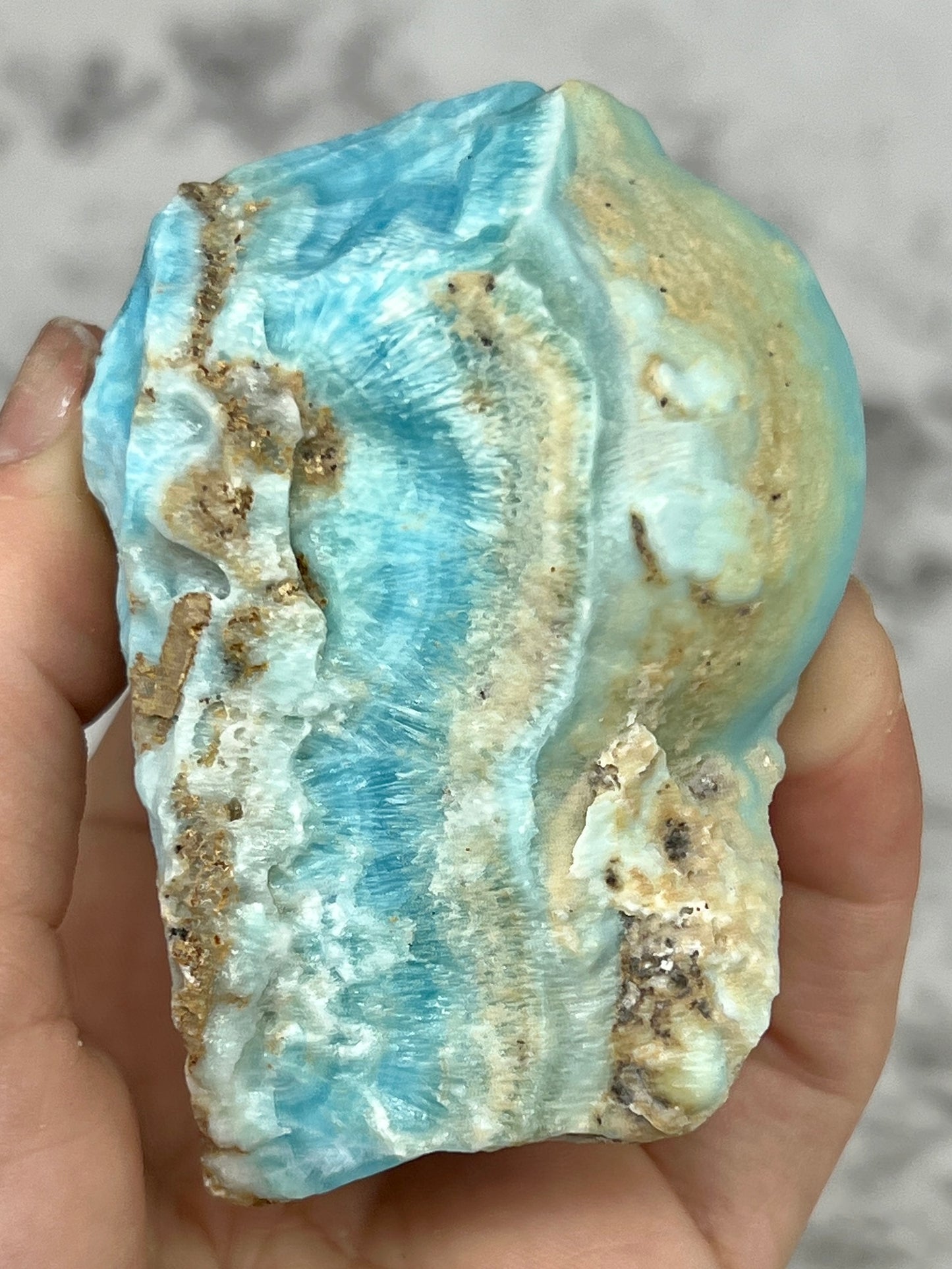 Blue Aragonite Specimen