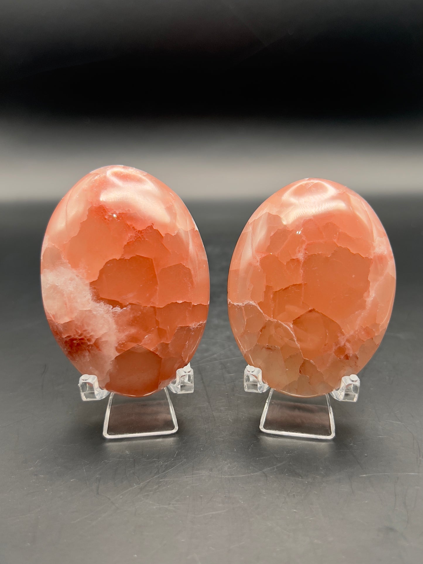Rose Calcite Palm Stone