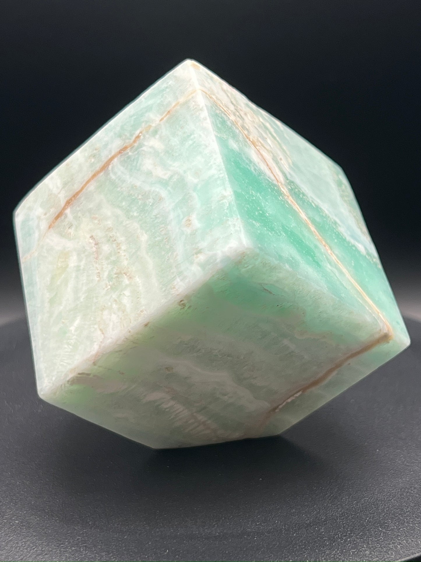 Blue Aragonite Cube Carving