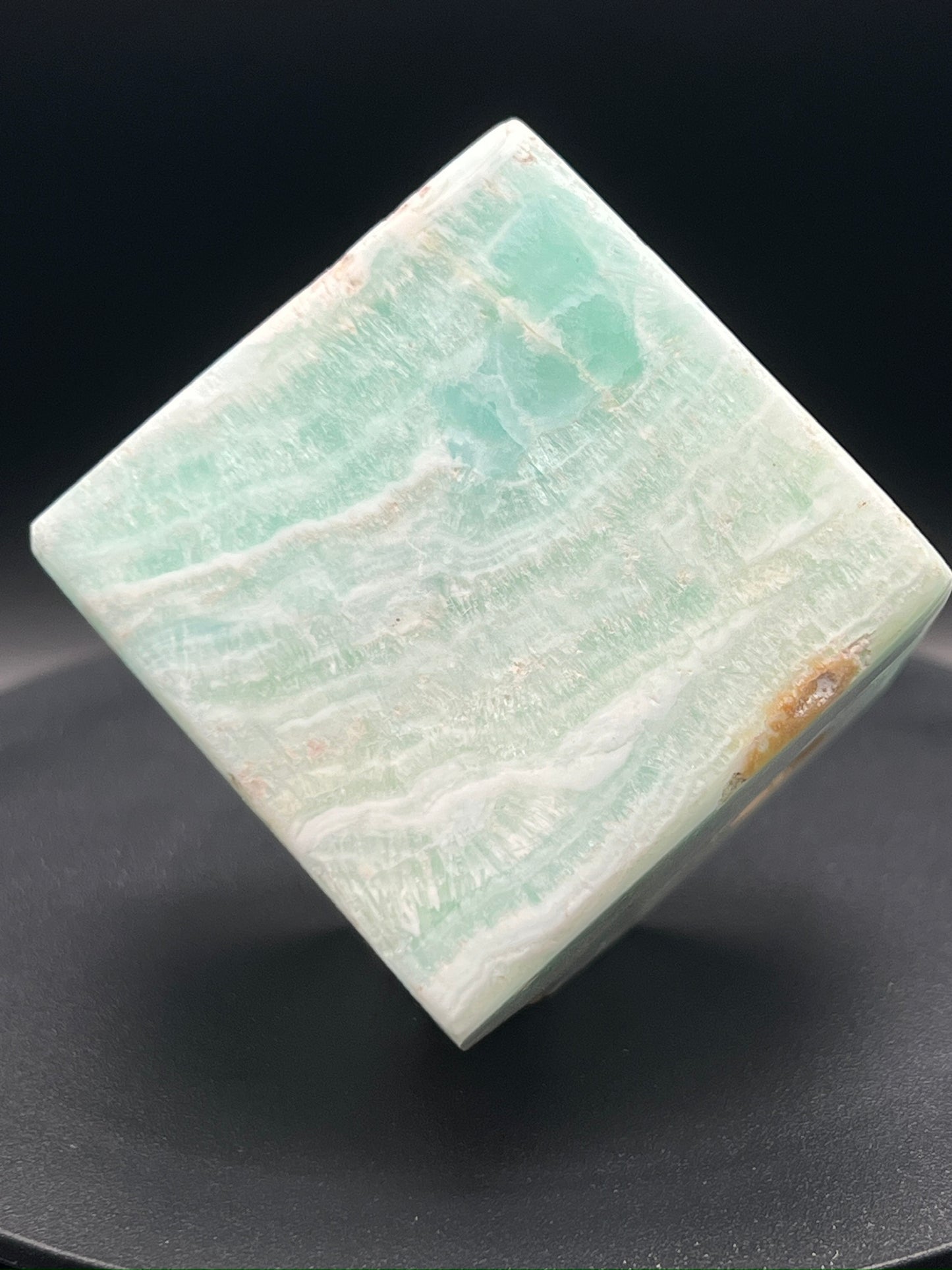 Blue Aragonite Cube Carving