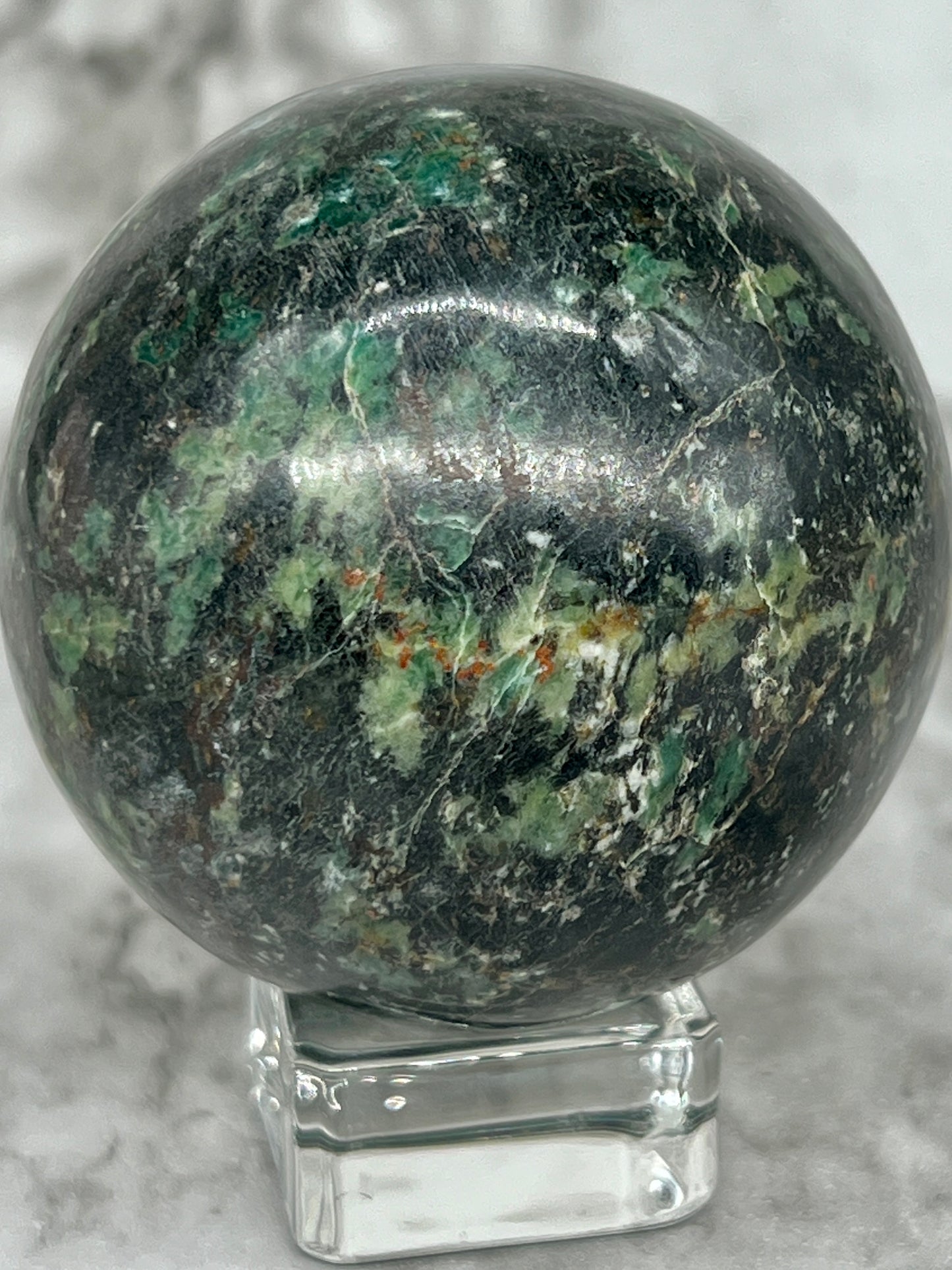 Hydrogrossular Garnet Sphere
