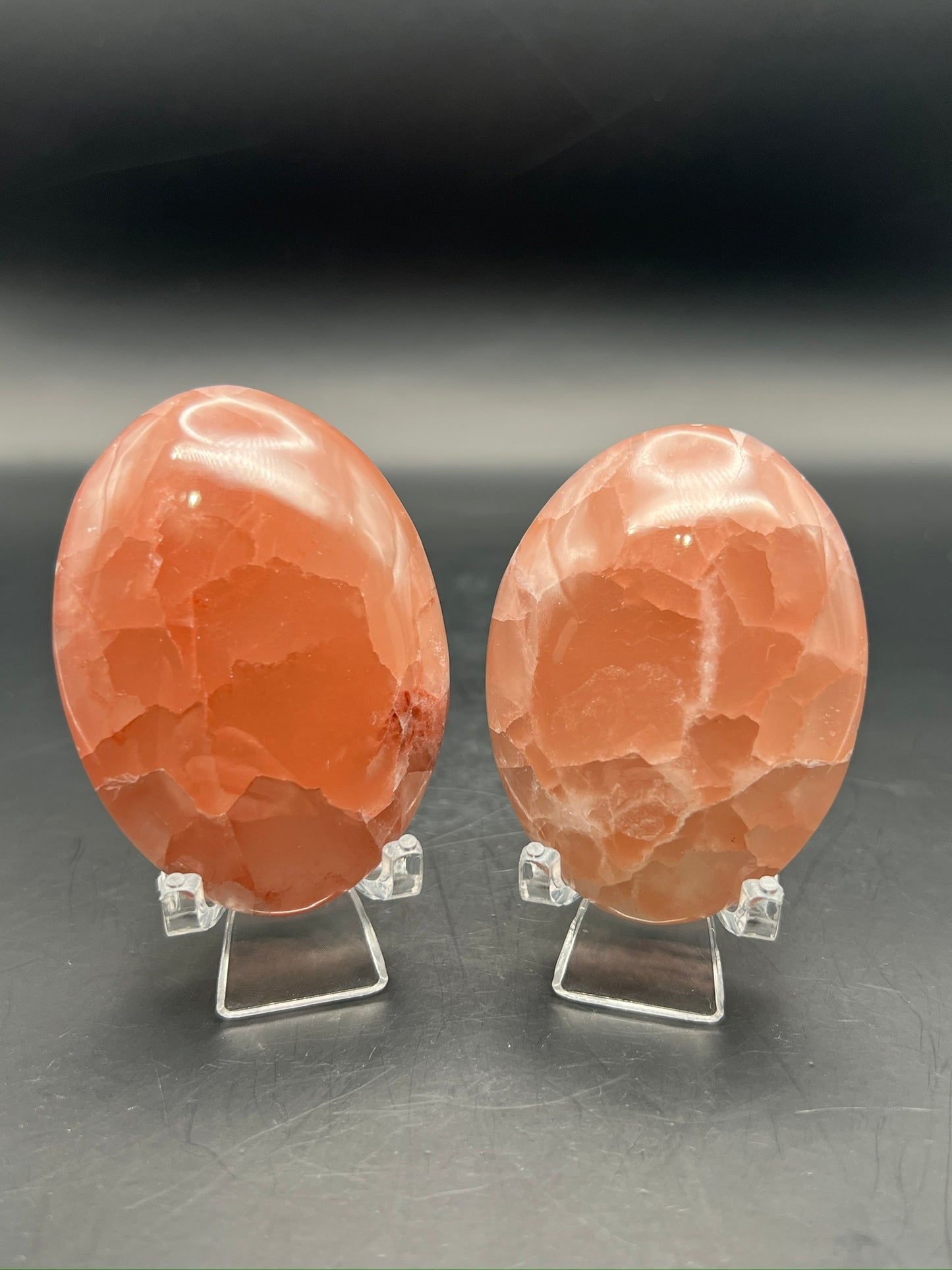 Rose Calcite Palm Stone