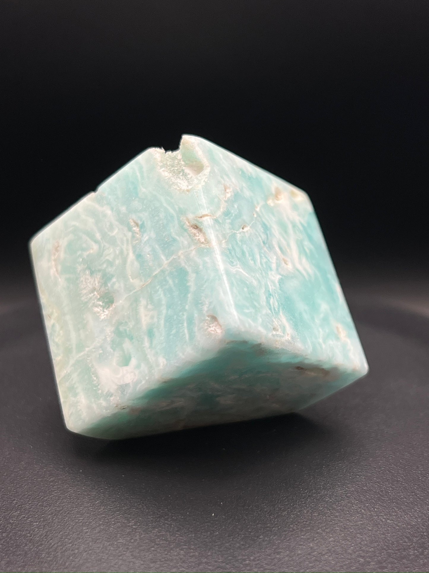 Blue Aragonite Cube Carving