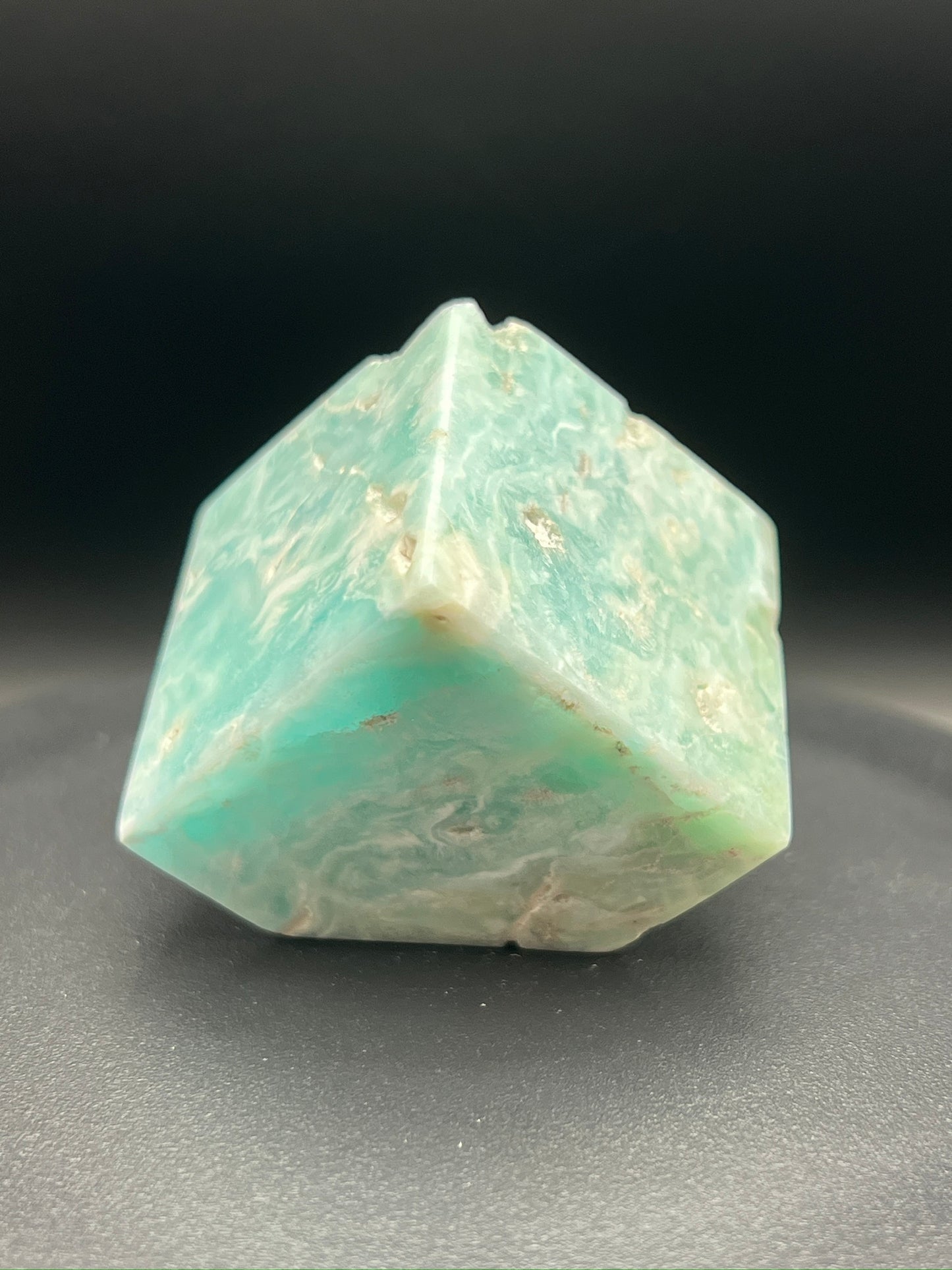 Blue Aragonite Cube Carving