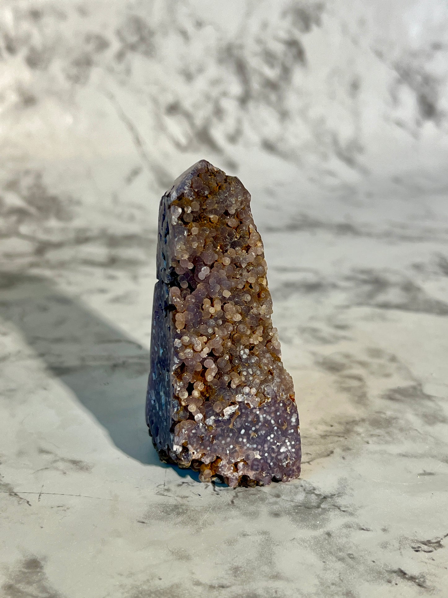 Grape Agate Specimen Tower