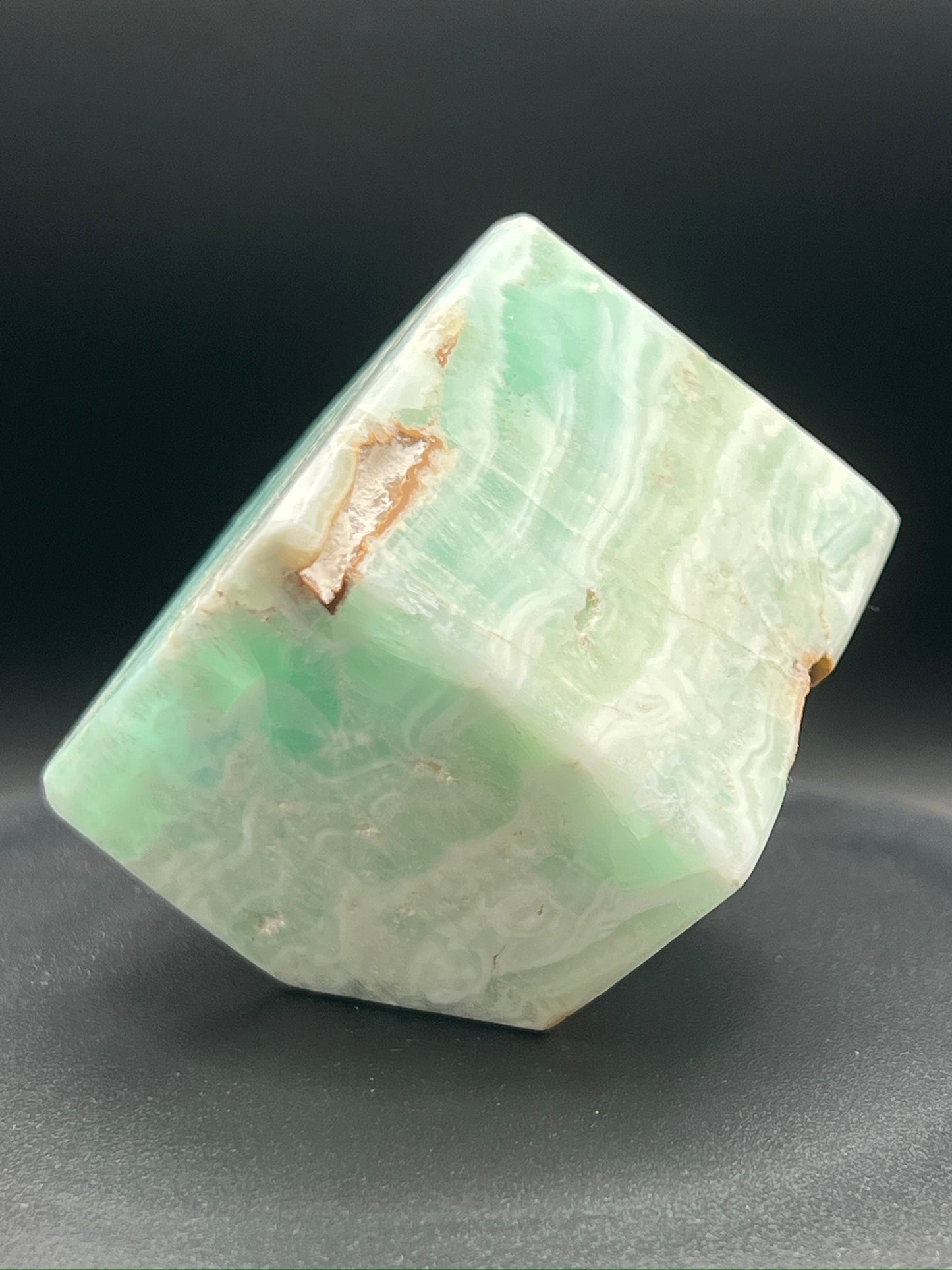 Blue Aragonite Cube Carving