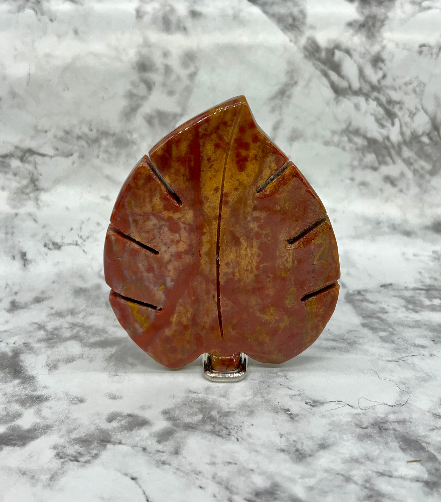 Ocean Jasper Leaf Carving