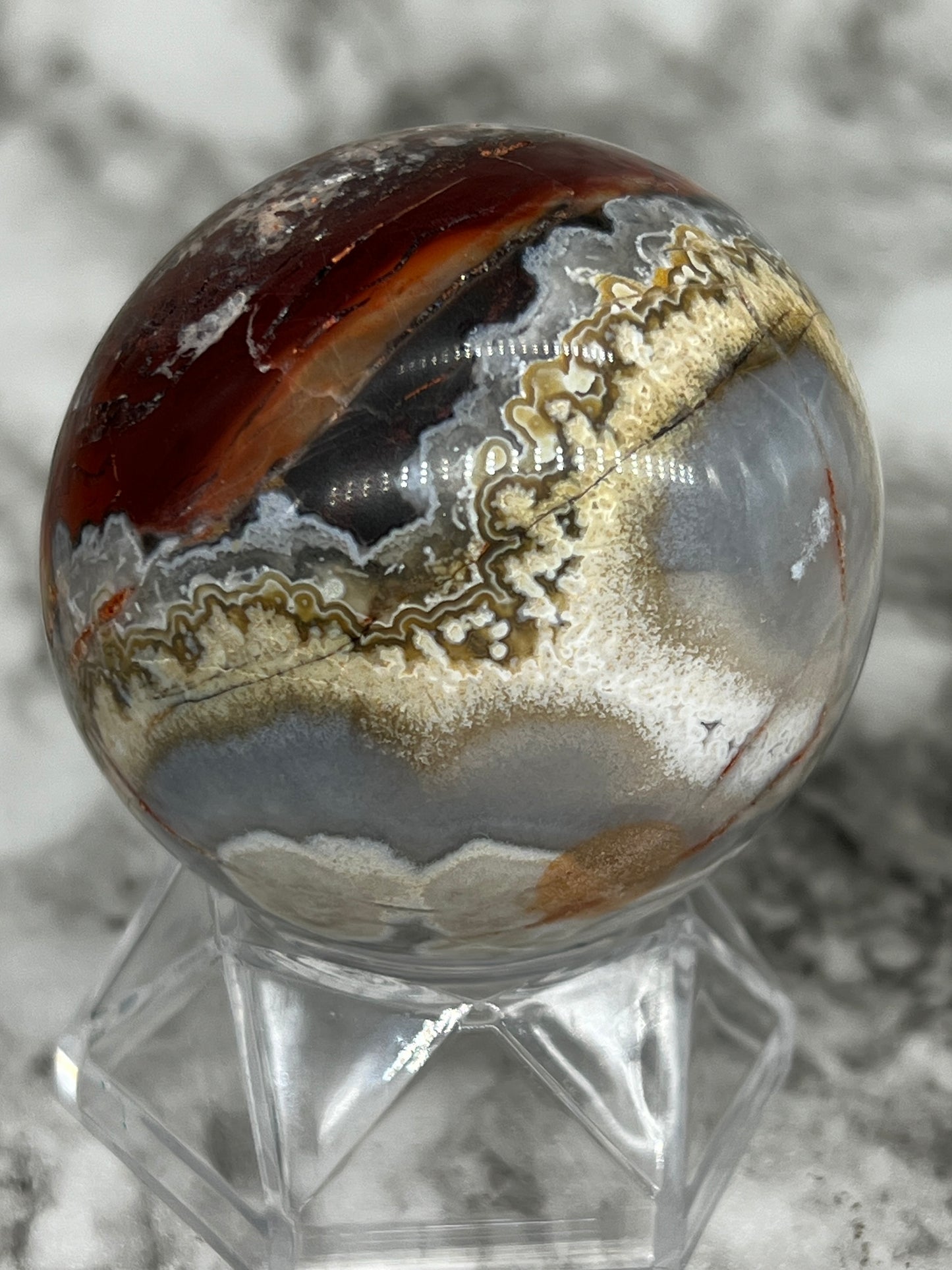 Mexico Crazy Lace Agate Sphere