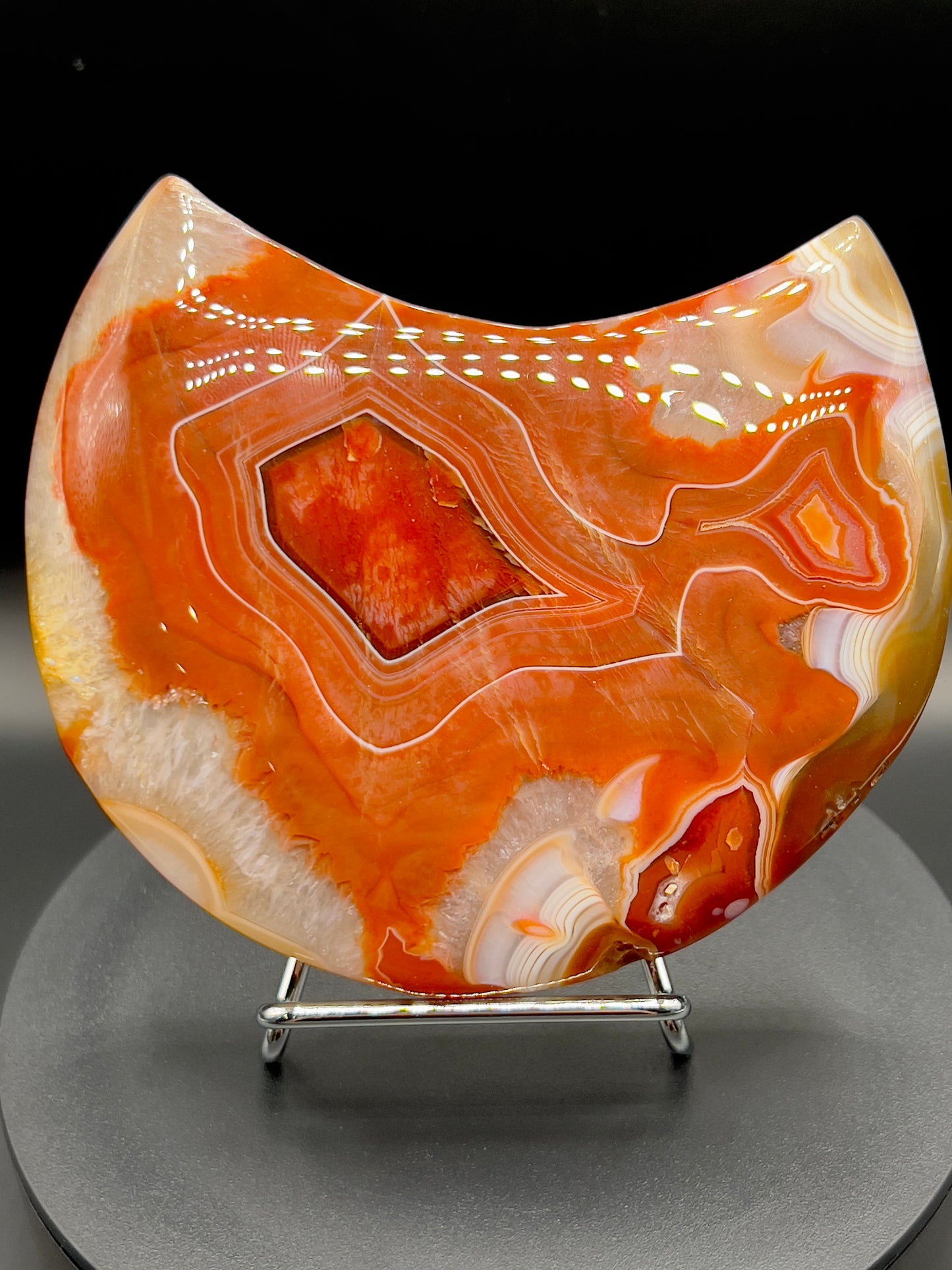 Carnelian Moon Carving