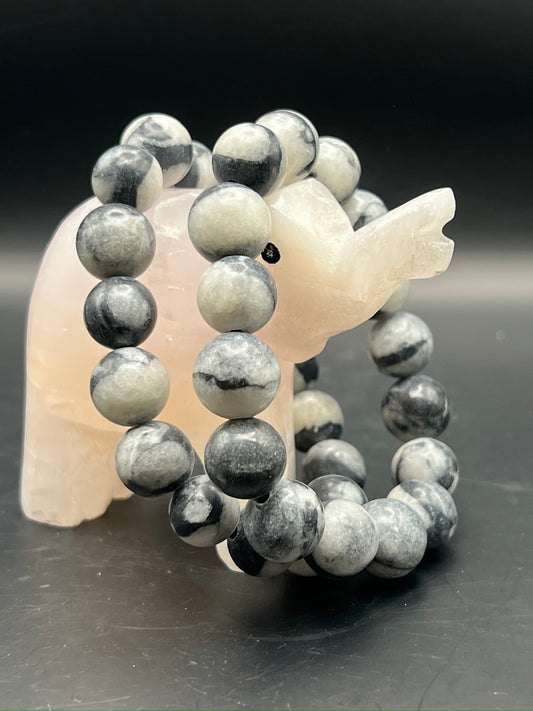 Pakistani Shell / Zebra Jasper Bracelet