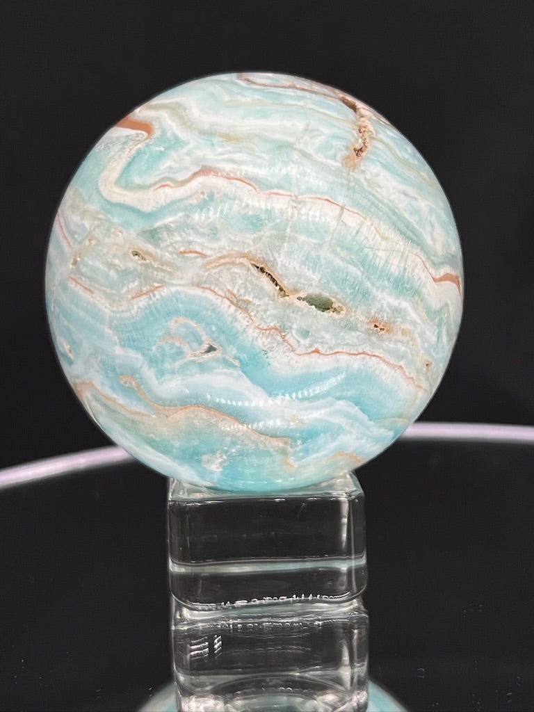 Blue Aragonite Sphere