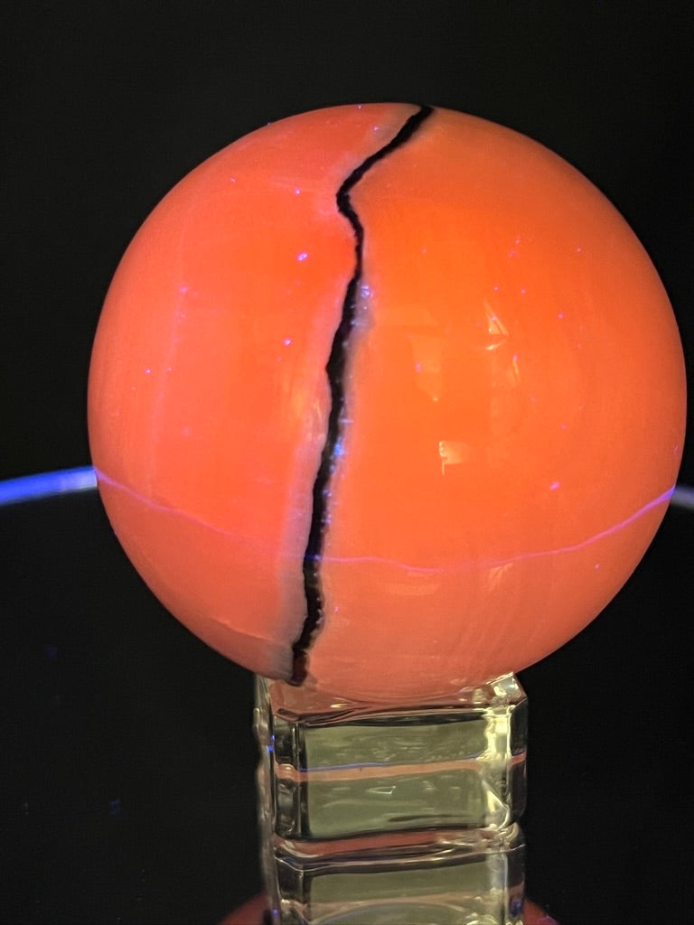 UV-Reactive Smokey-Pink Mangano Sphere