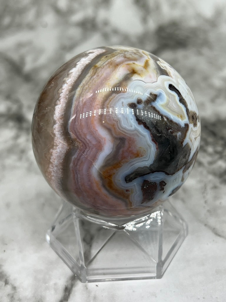 Mexico Crazy Lace Agate Sphere