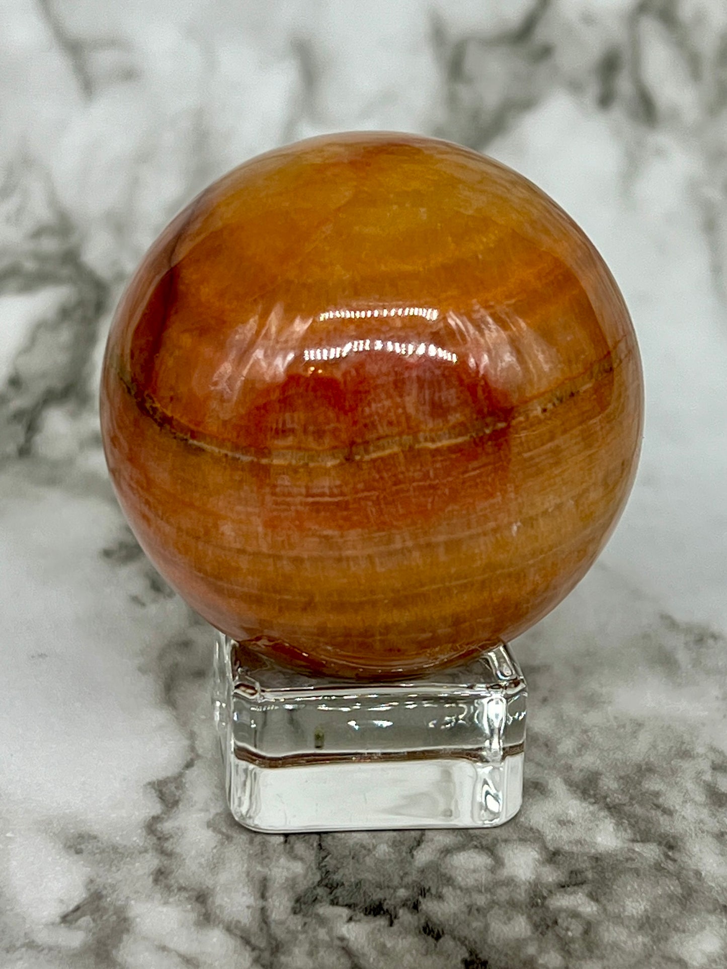 Peach Calcite Sphere