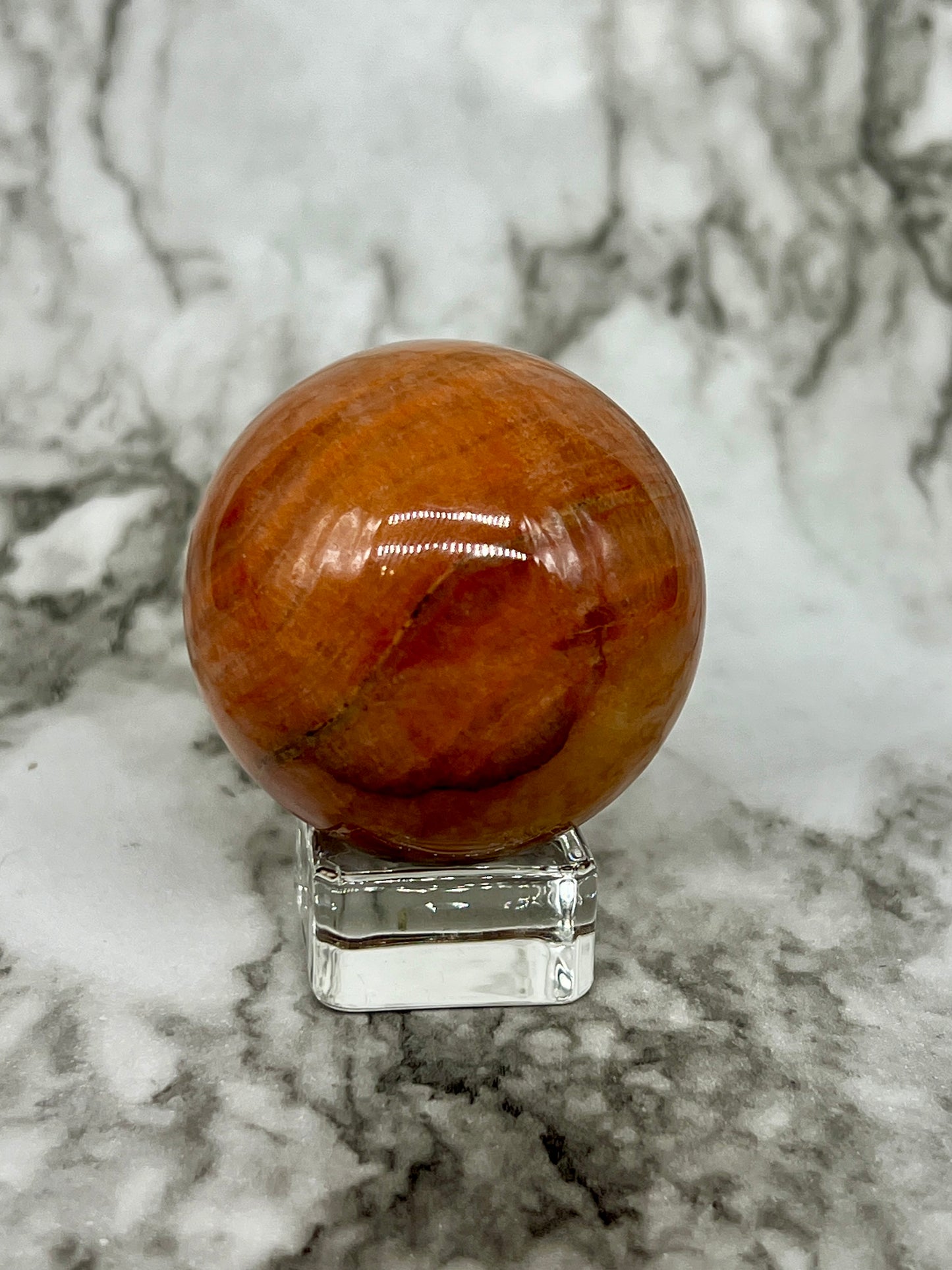 Peach Calcite Sphere