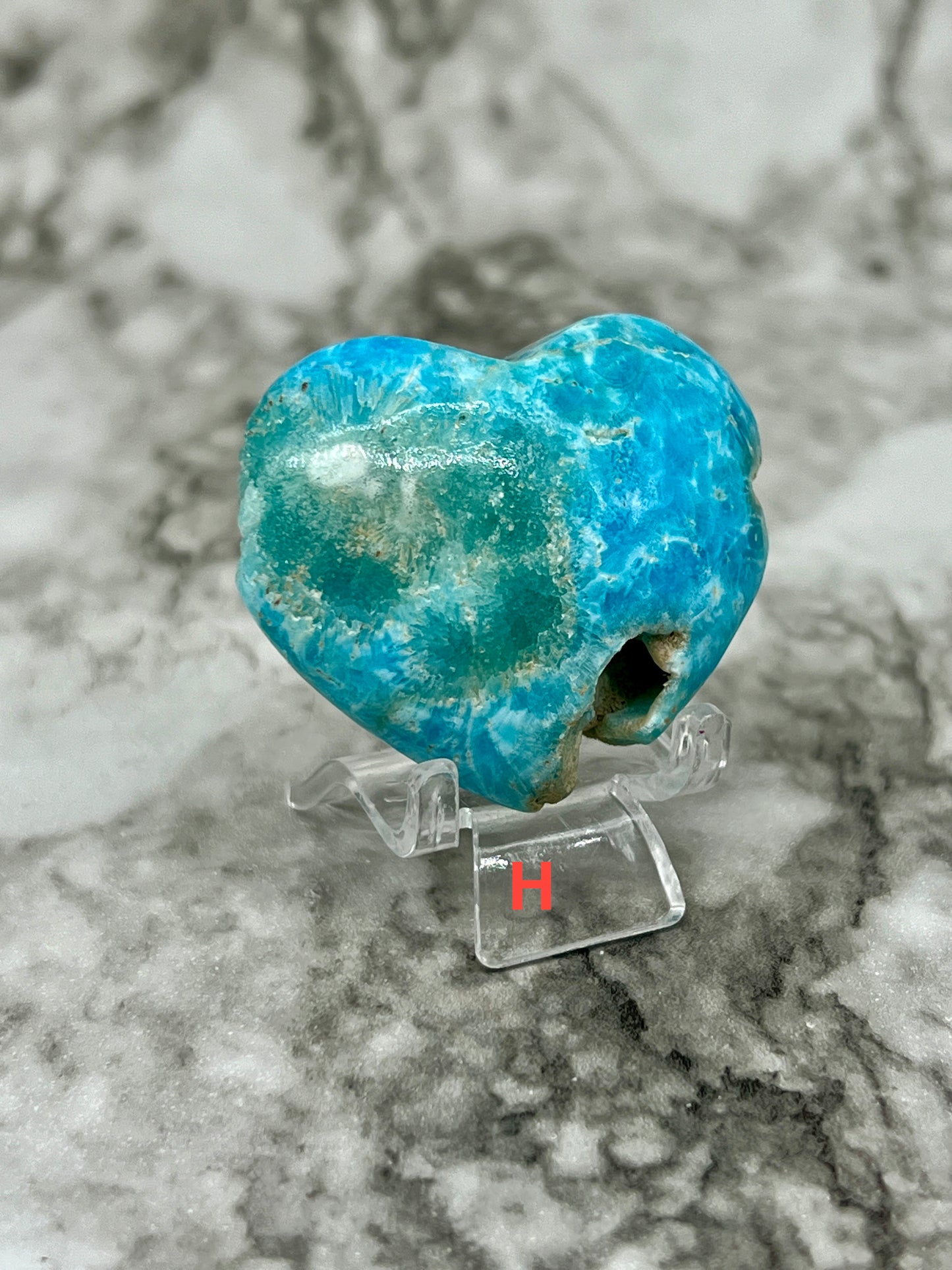 Blue Aragonite & Smithsonite Heart