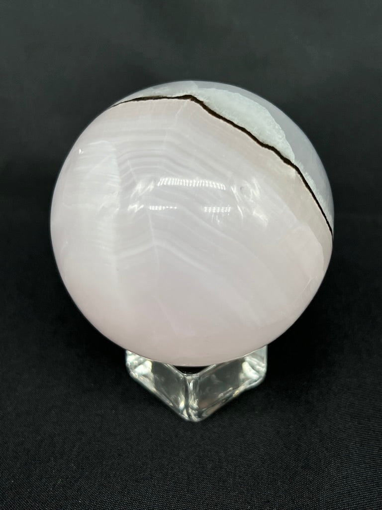 UV-Reactive Smokey-Pink Mangano Sphere
