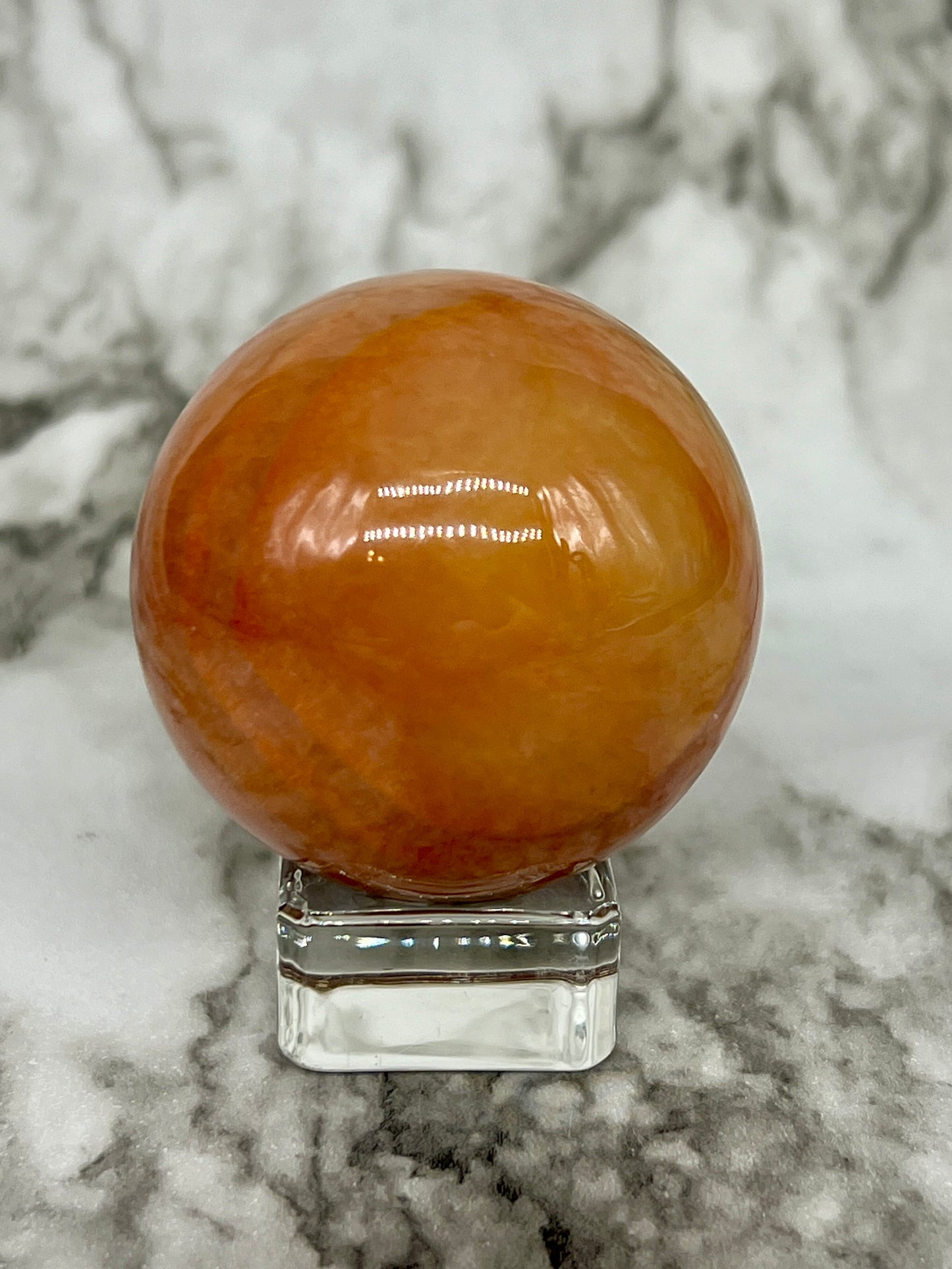 Peach Calcite Sphere