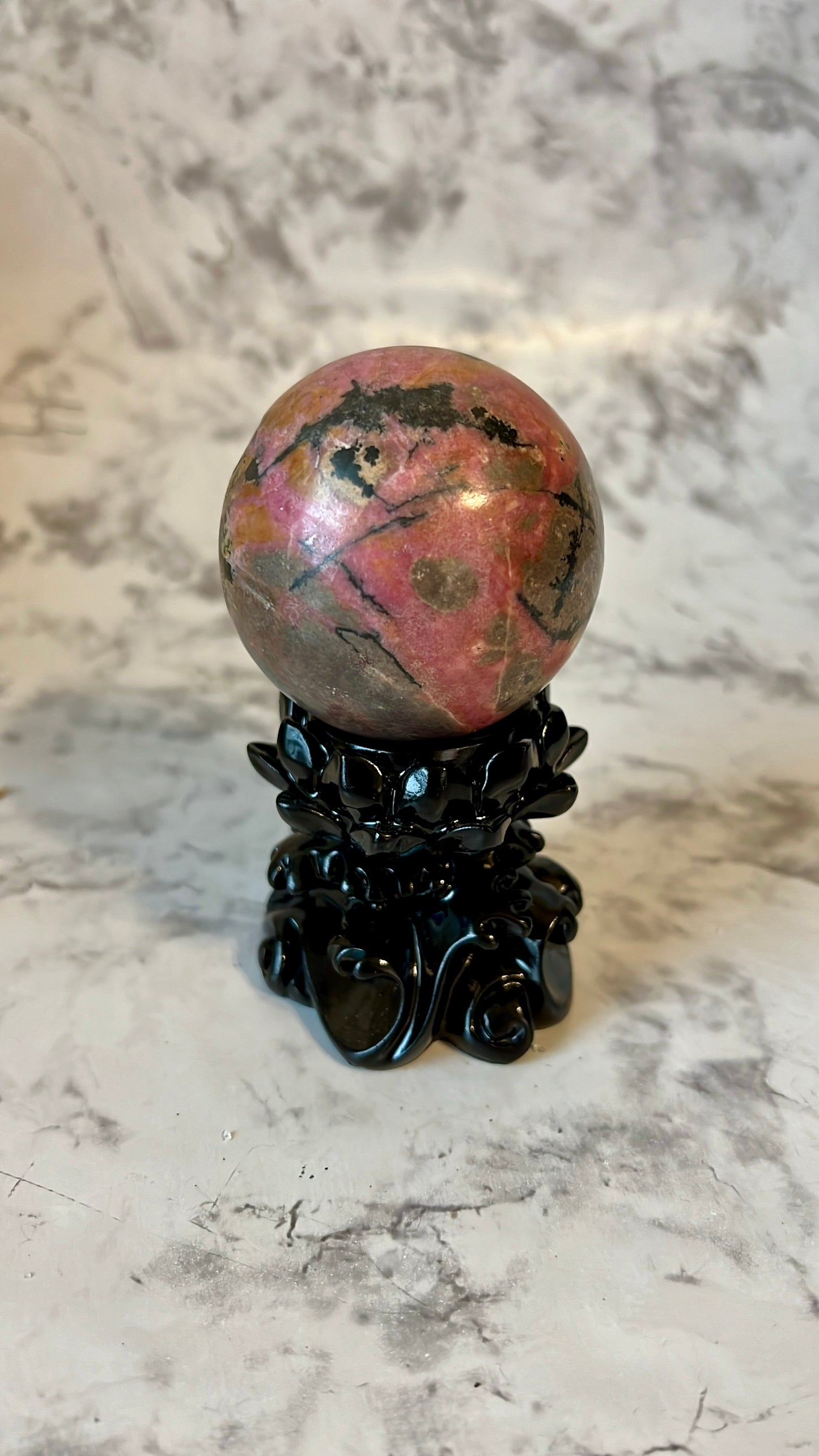 Rhodonite Sphere