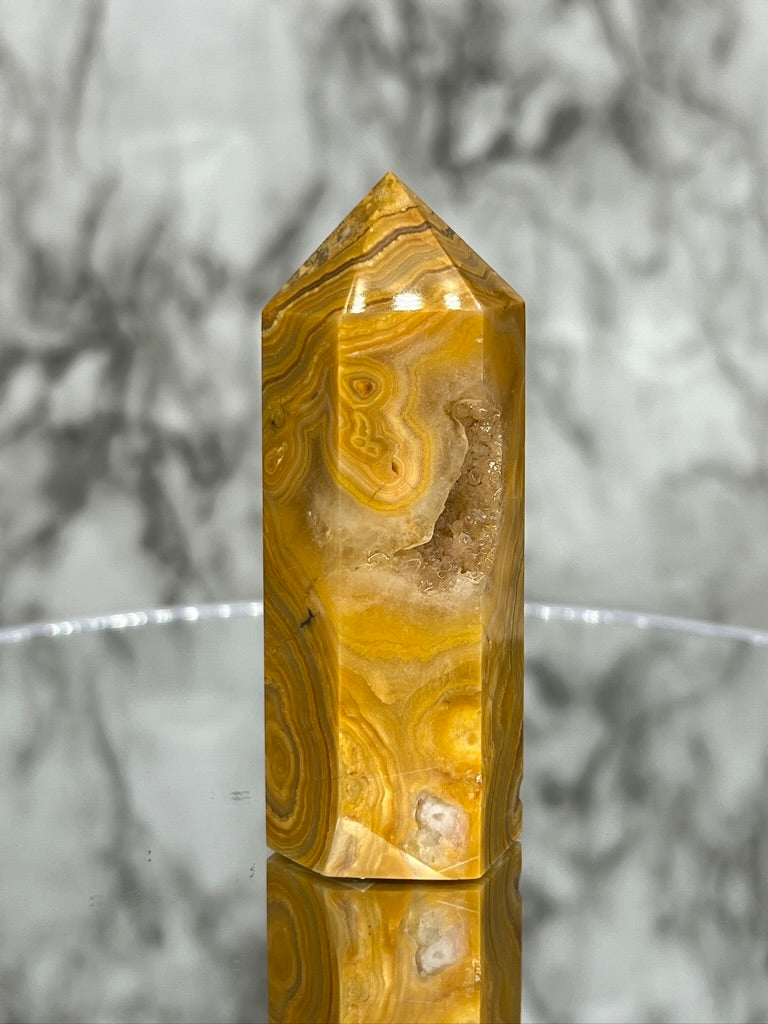 Yellow Crazy Lace Agate Point