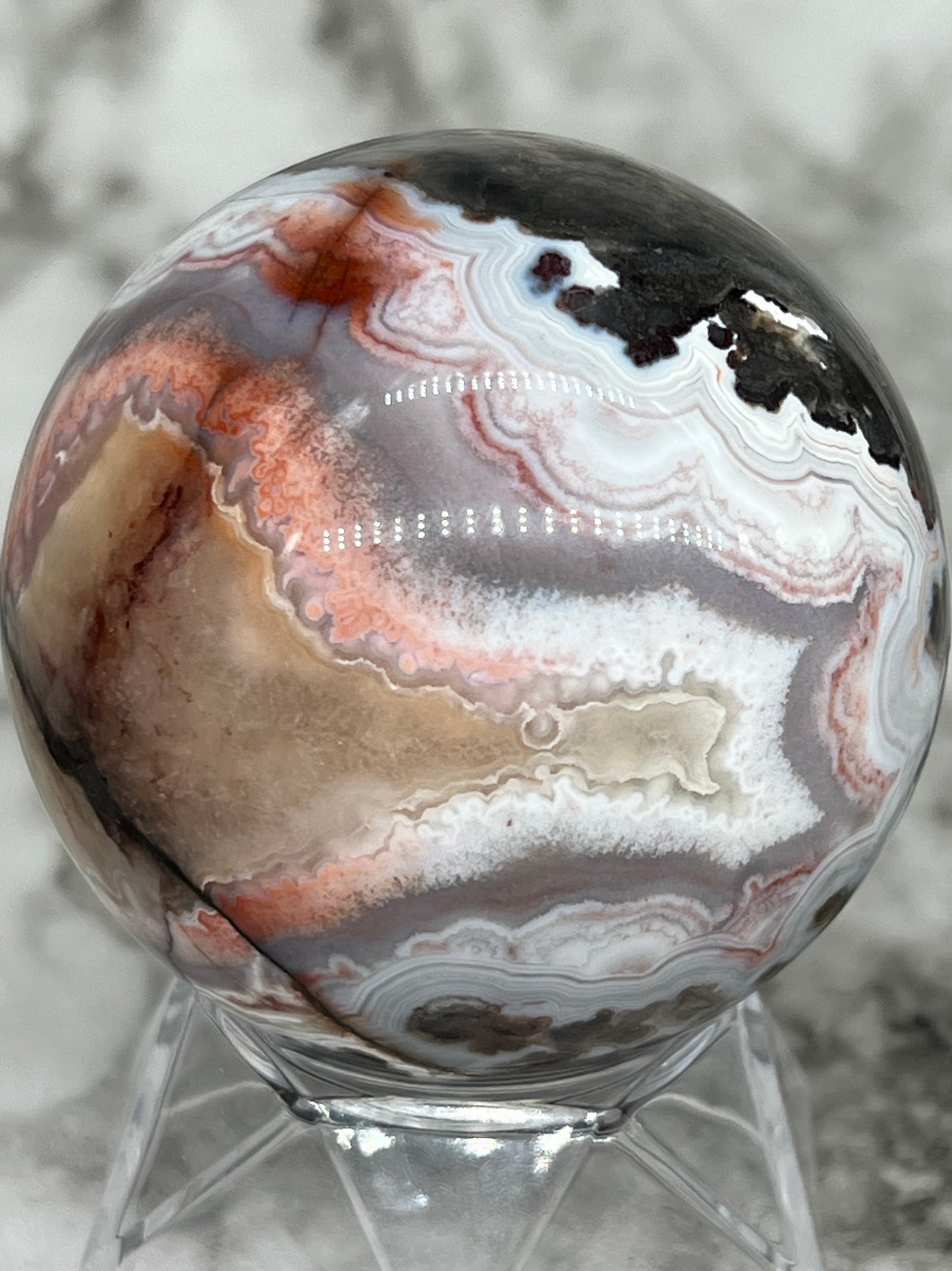 Mexico Crazy Lace Agate Sphere