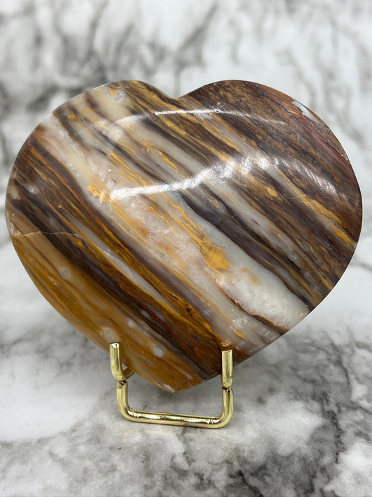 Pakistani Banded Jasper Large Heart