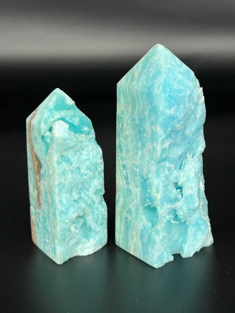 Blue Aragonite Specimen Tower