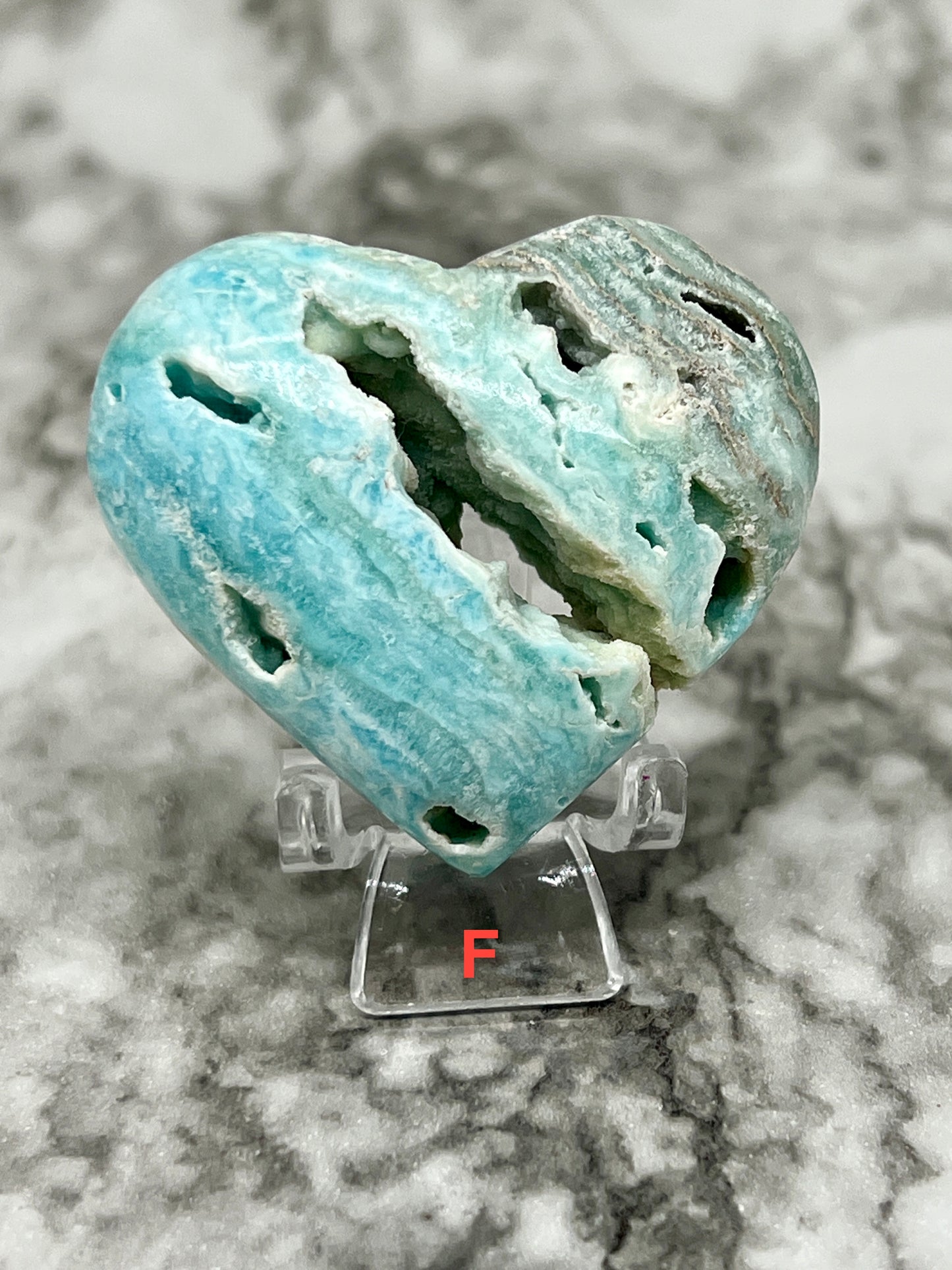 Blue Aragonite & Smithsonite Heart