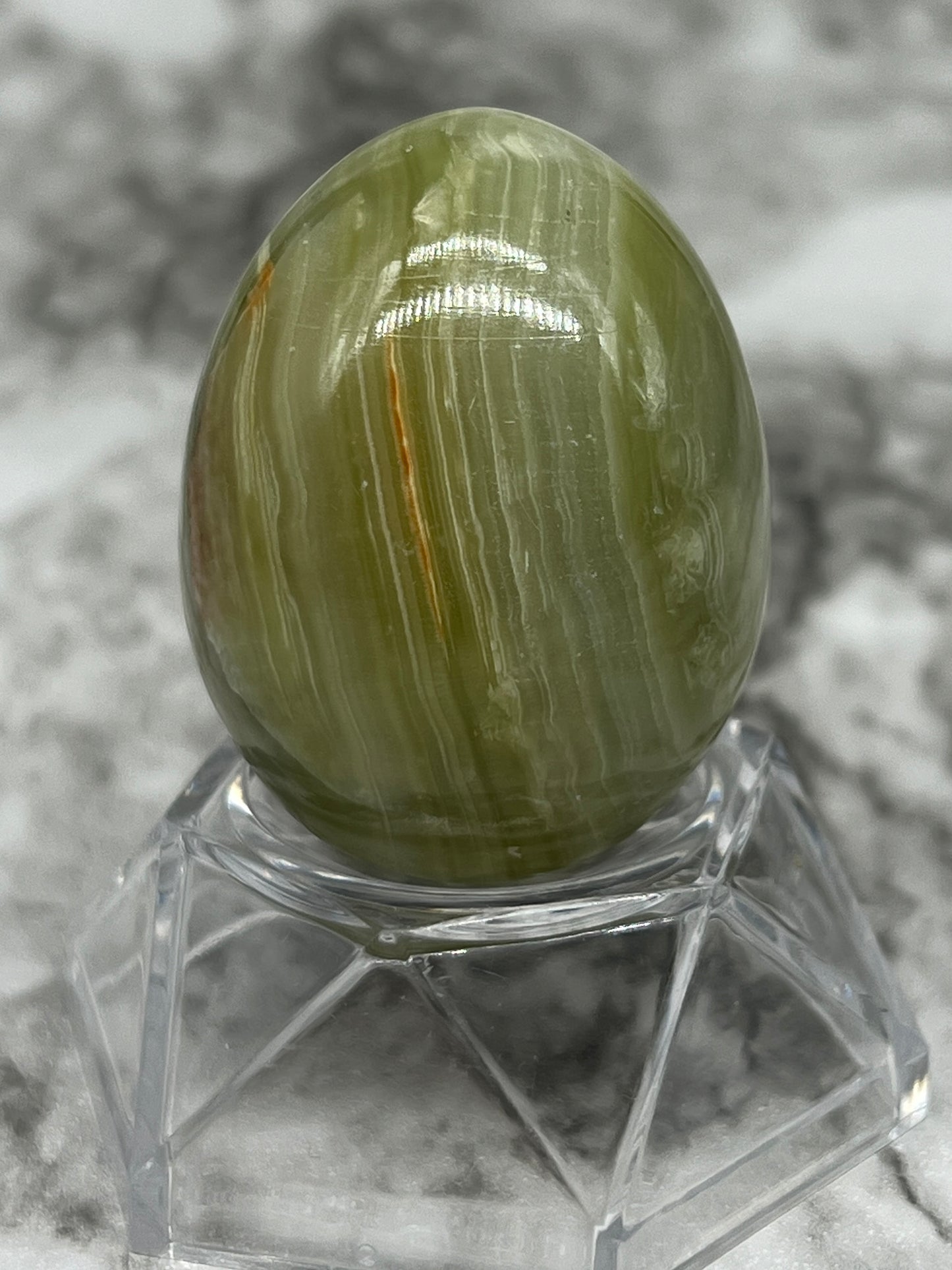 Green Onyx Egg Carving