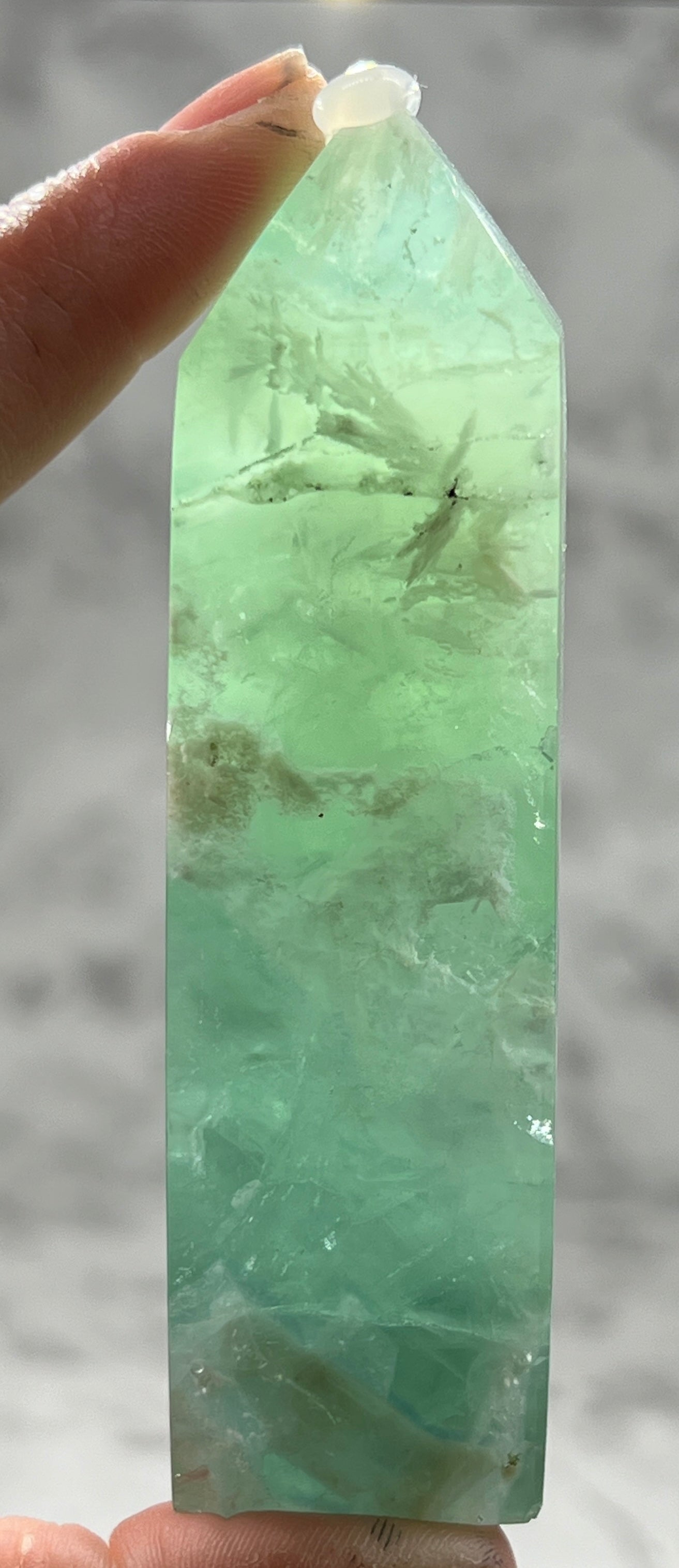 Green Feather Fluorite Tower