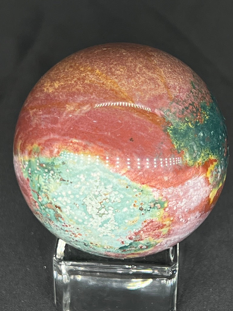 Orbicular Ocean Jasper Sphere