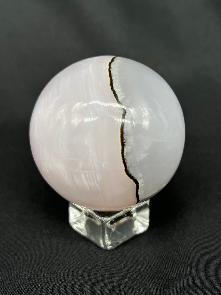 UV-Reactive Smokey-Pink Mangano Sphere