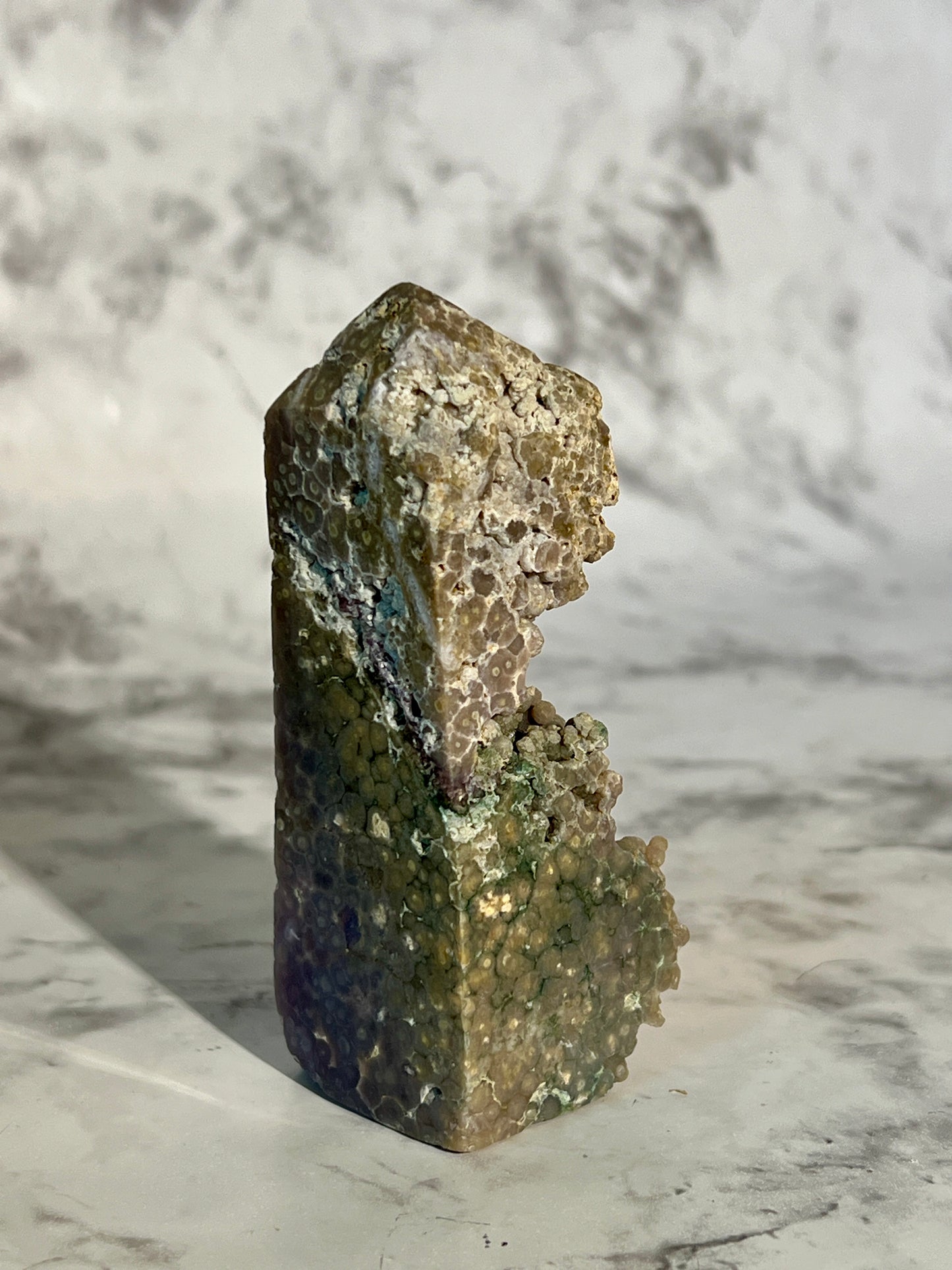 Grape Agate Specimen Tower