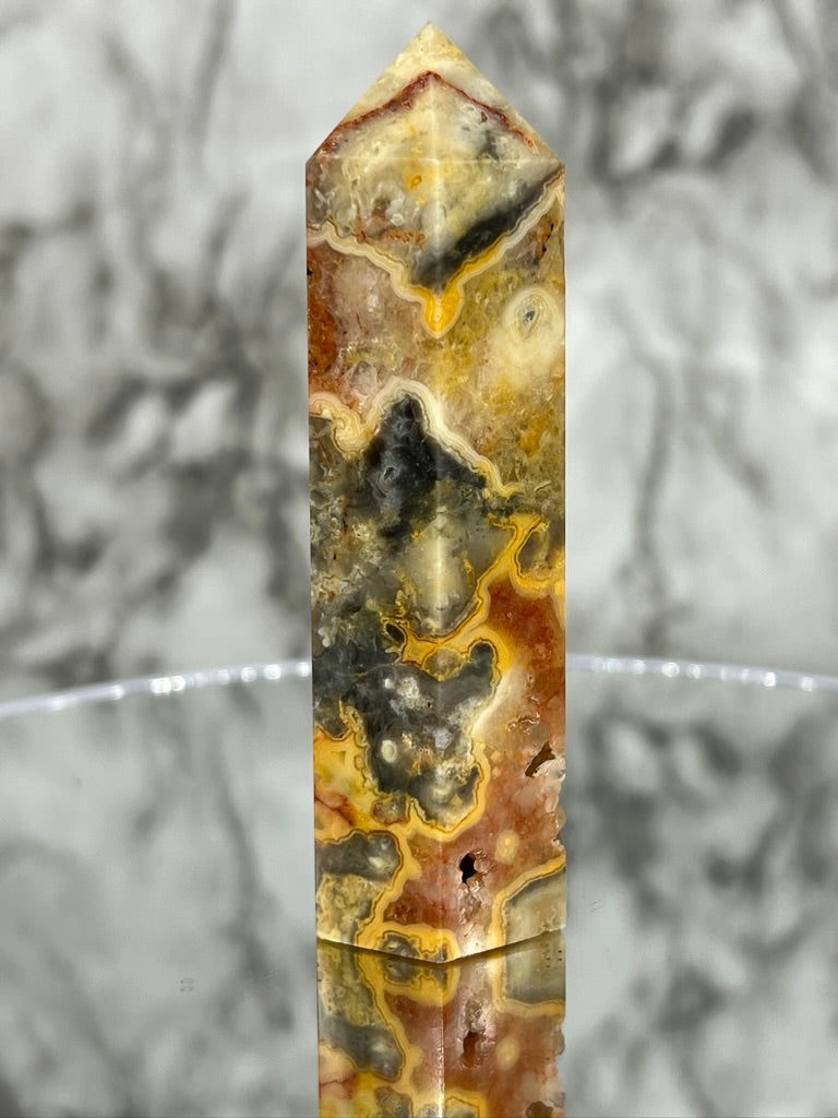 Yellow Crazy Lace Agate Point