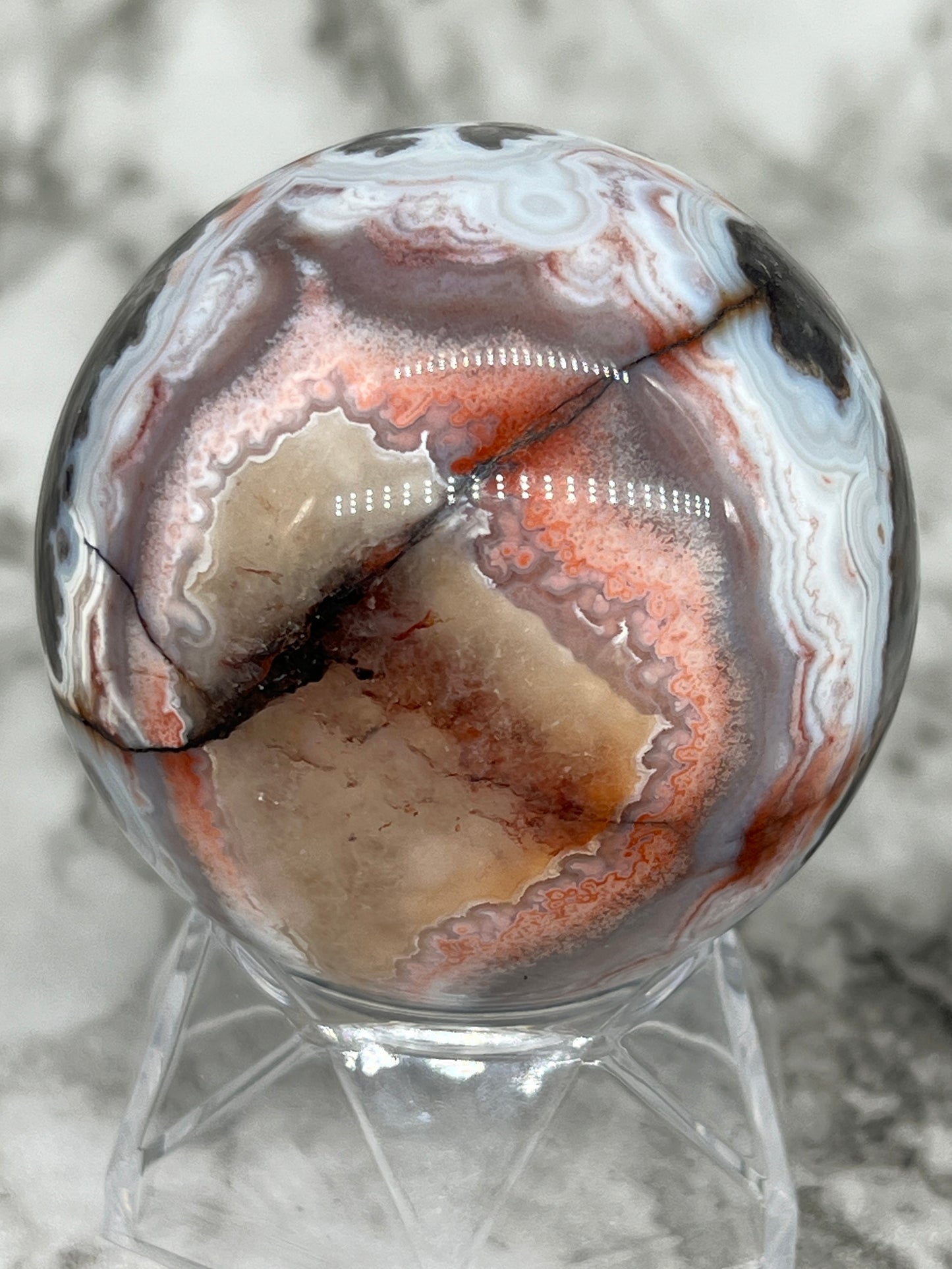 Mexico Crazy Lace Agate Sphere