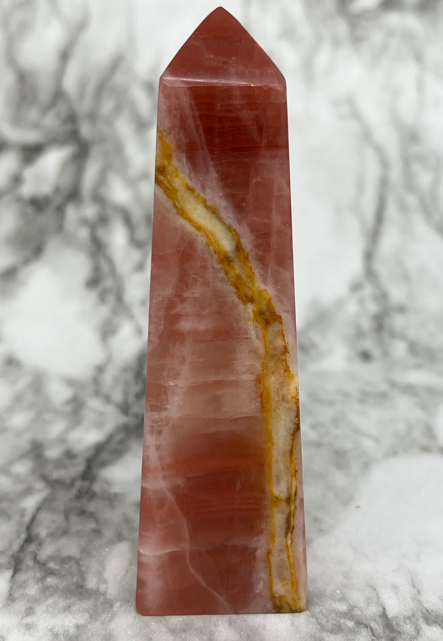 Rose Calcite Tower