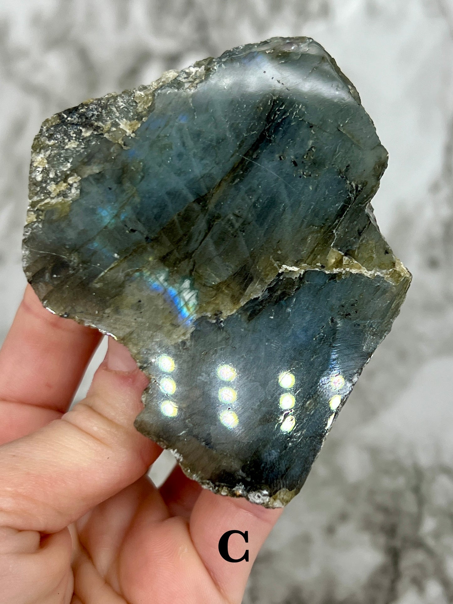 Labradorite Rough & Polished Freeform