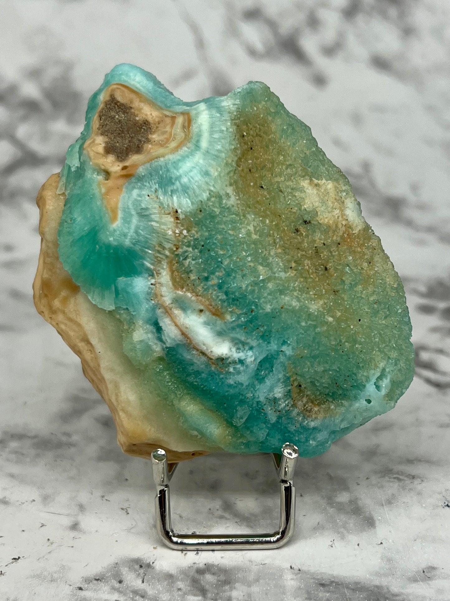 Blue Aragonite & Smithsonite Specimen