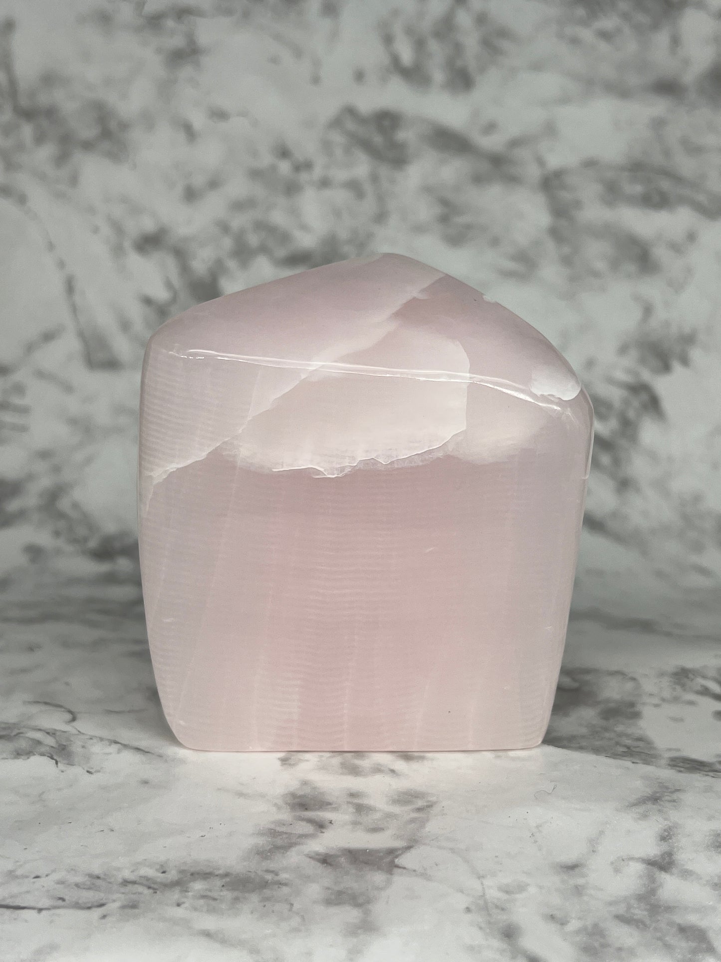 UV-Reactive Fingerprint Pink Mangano Calcite Freeform