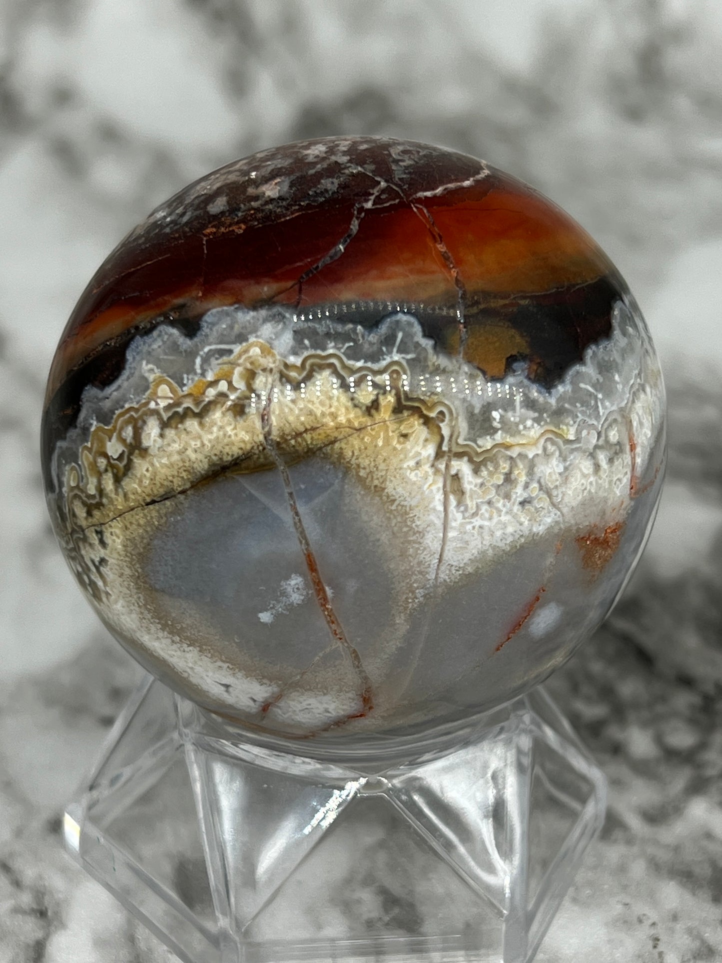 Mexico Crazy Lace Agate Sphere