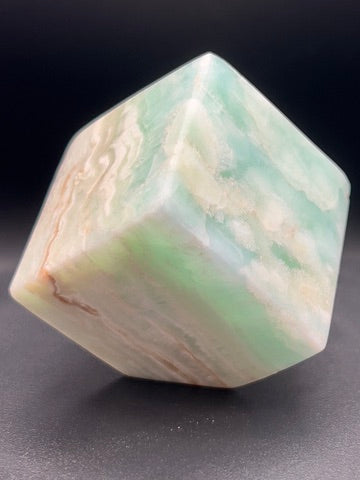 Blue Aragonite Cube Carving