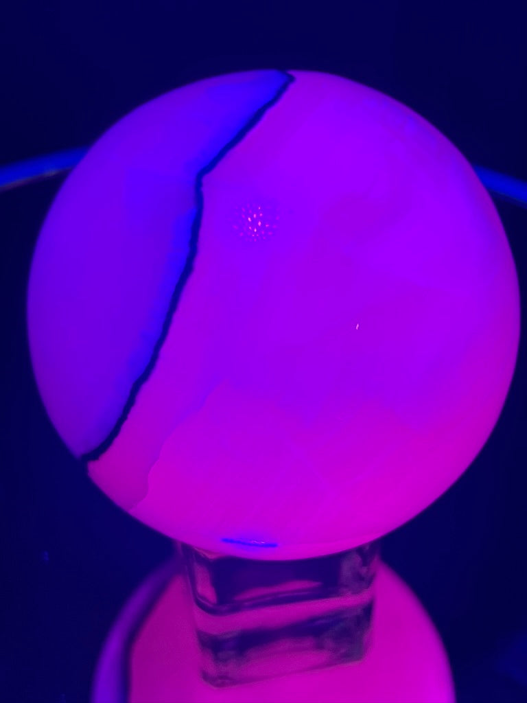 UV-Reactive Smokey-Pink Mangano Sphere
