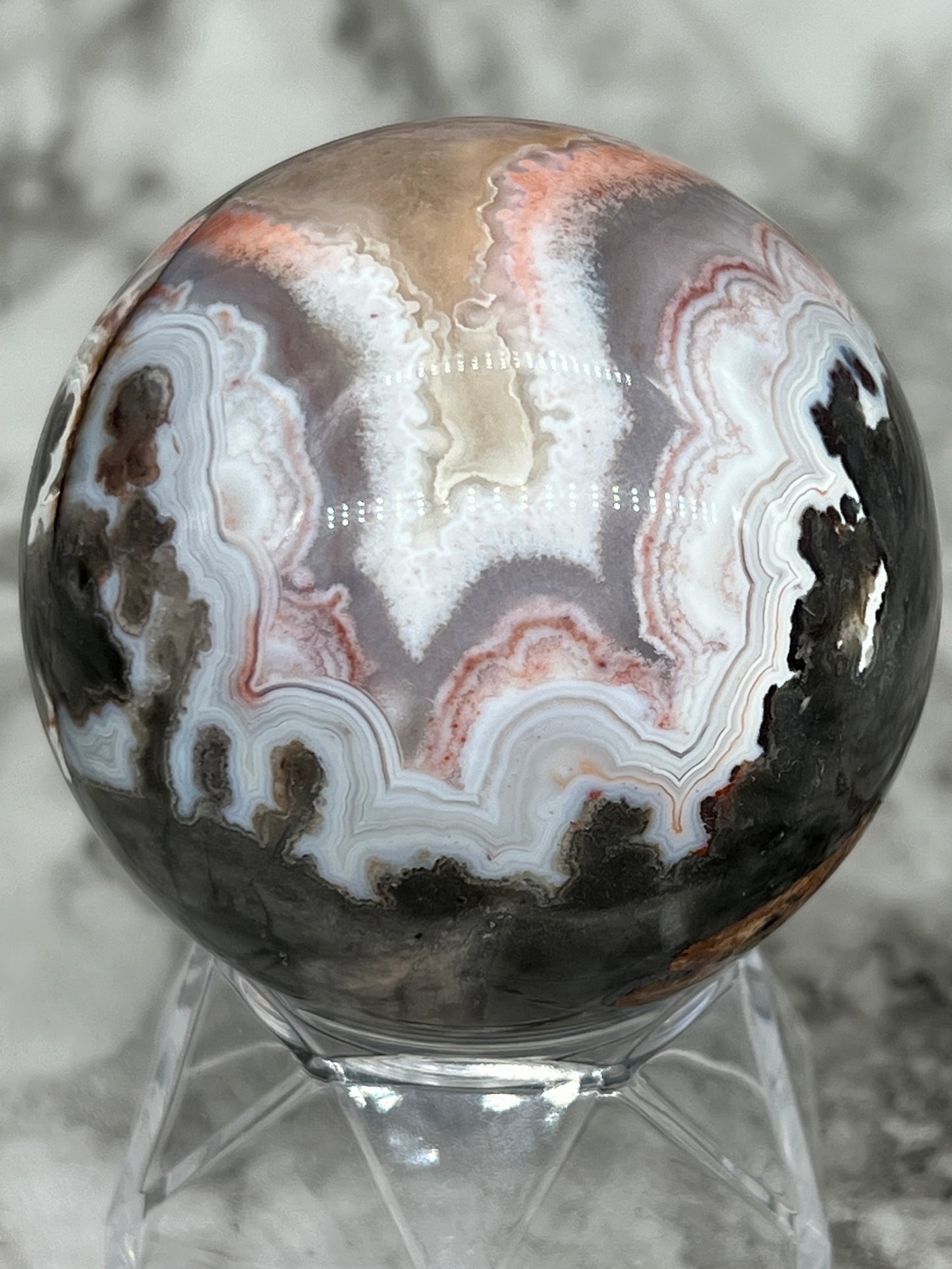 Mexico Crazy Lace Agate Sphere