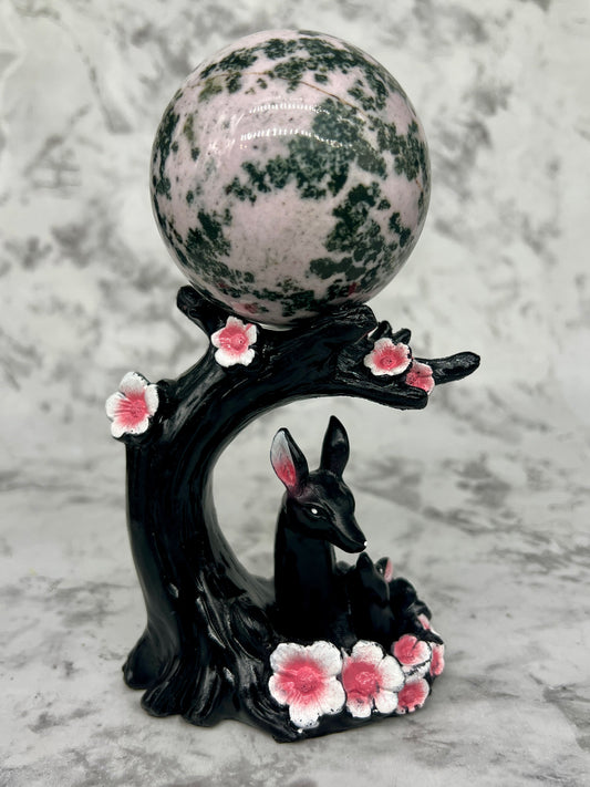 Plum Blossom Tree & Deer Sphere Holder