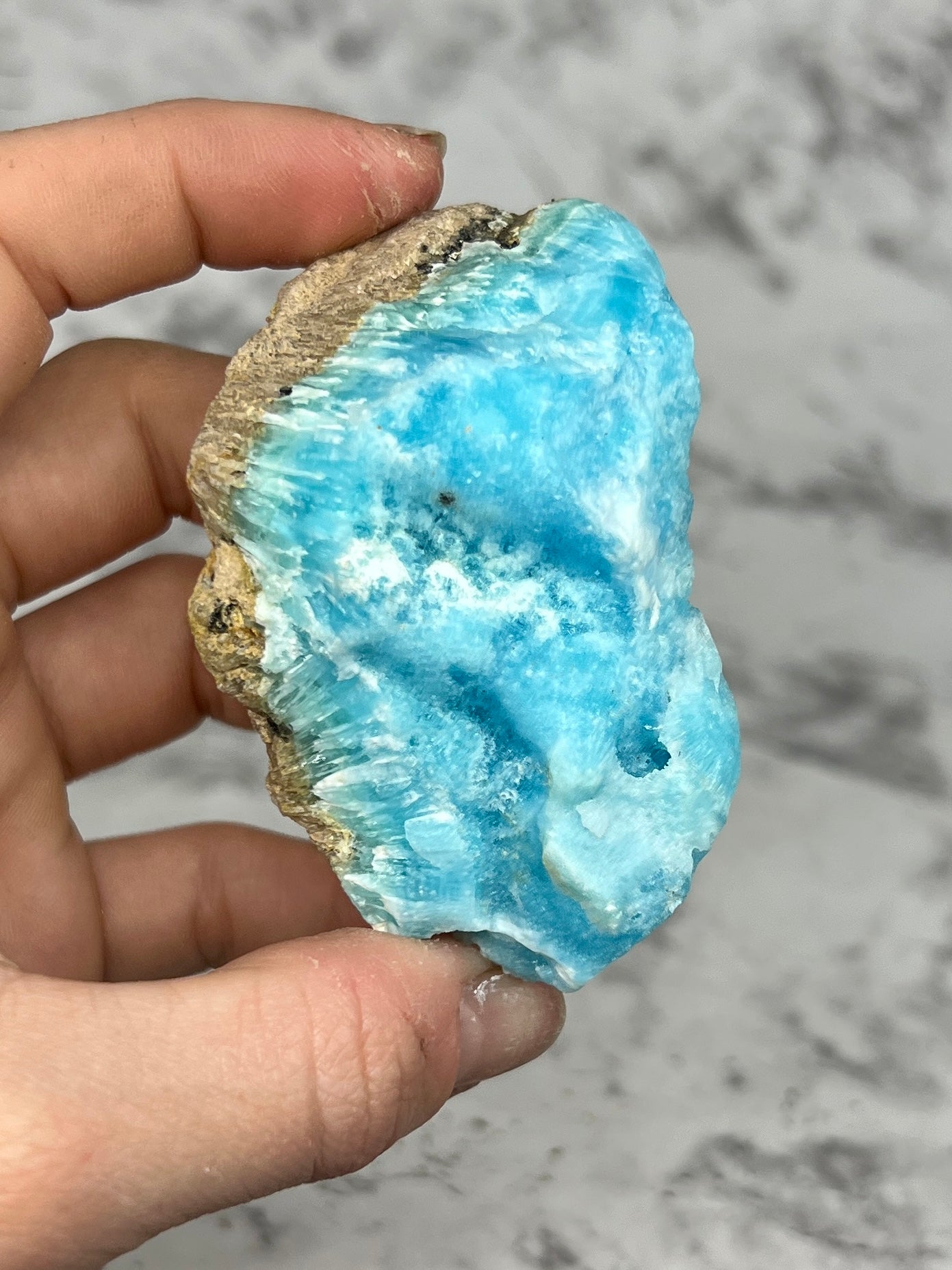 Blue Aragonite Specimen