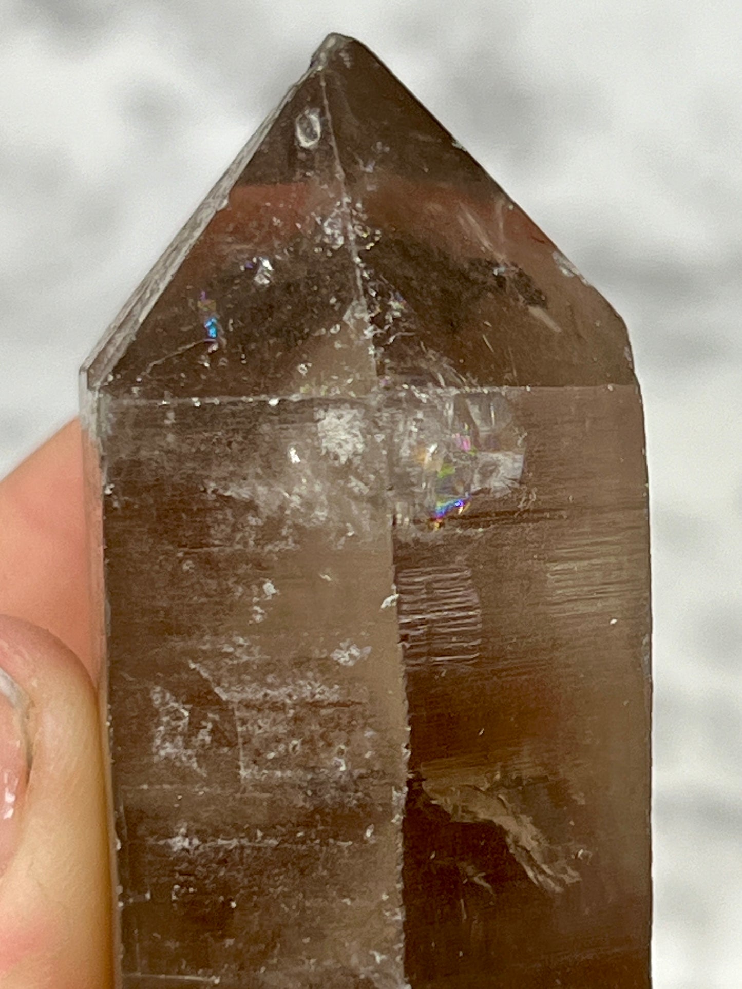 Smokey Quartz Raw Specimen 🌈 Rainbow Inclusions