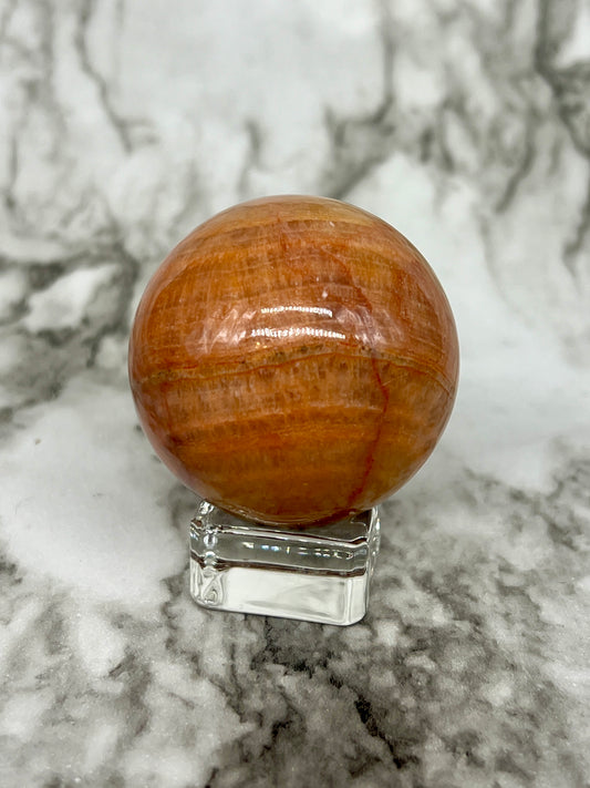 Peach Calcite Sphere