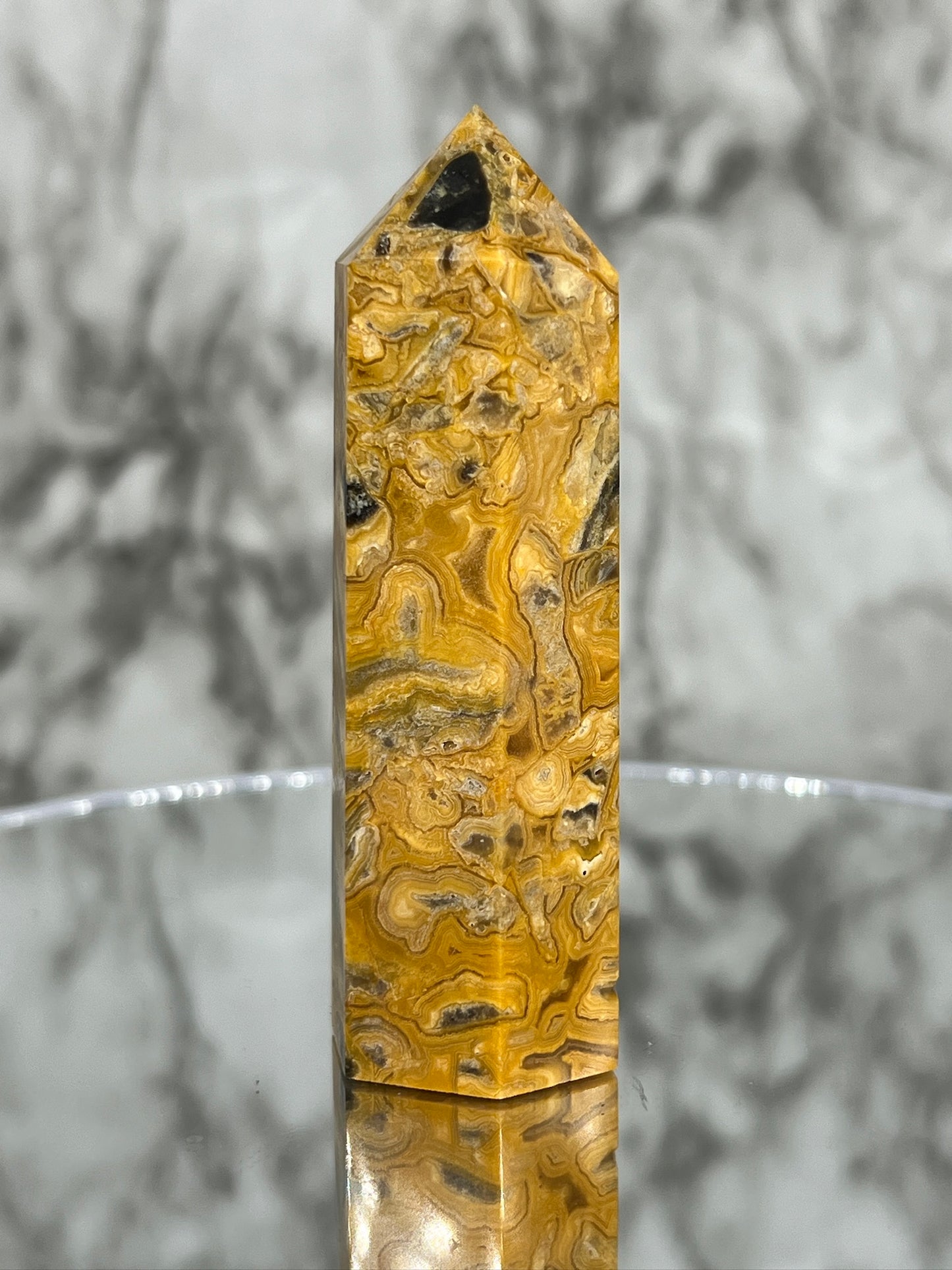 Yellow Crazy Lace Agate Point