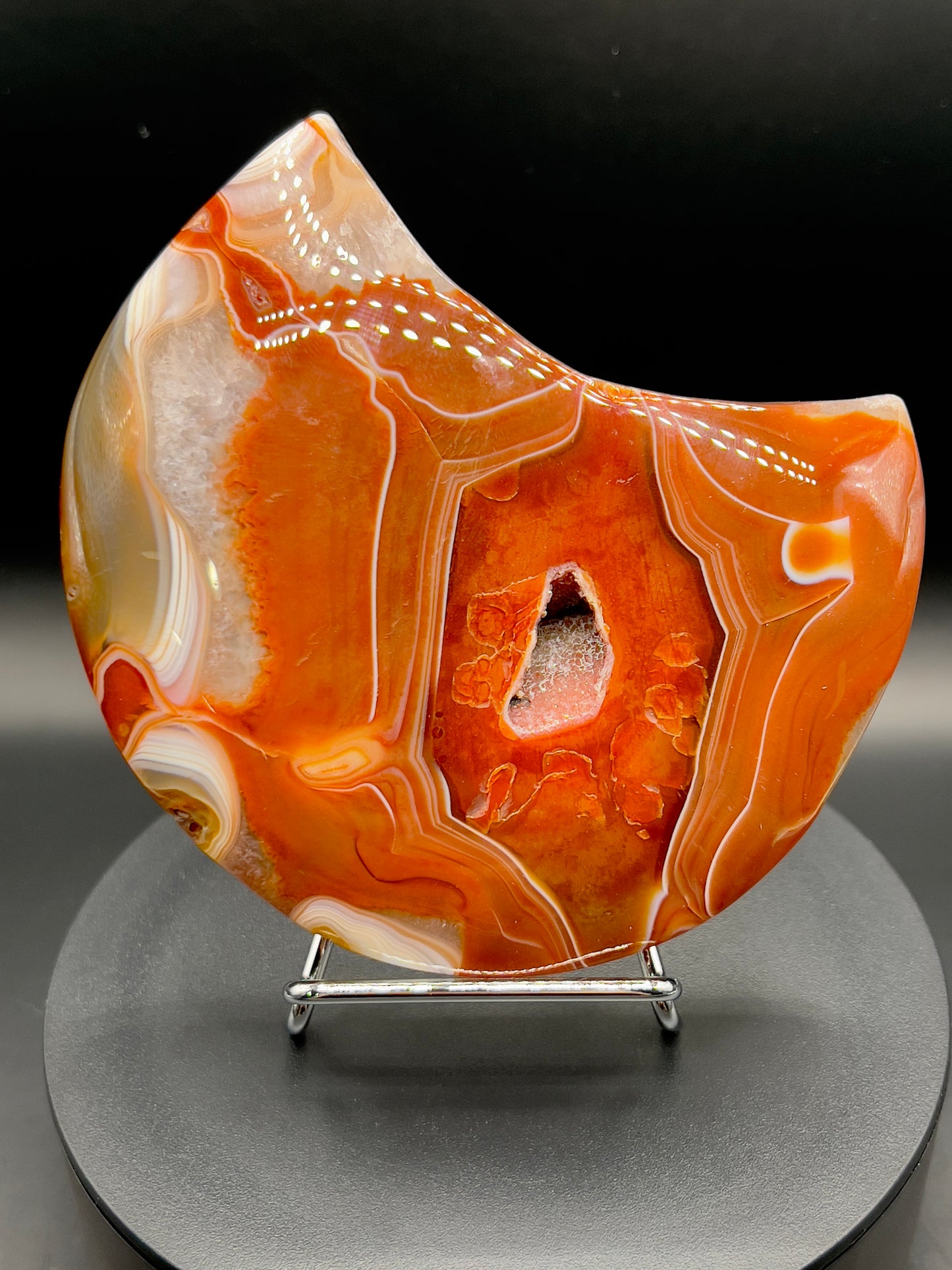 Carnelian Moon Carving